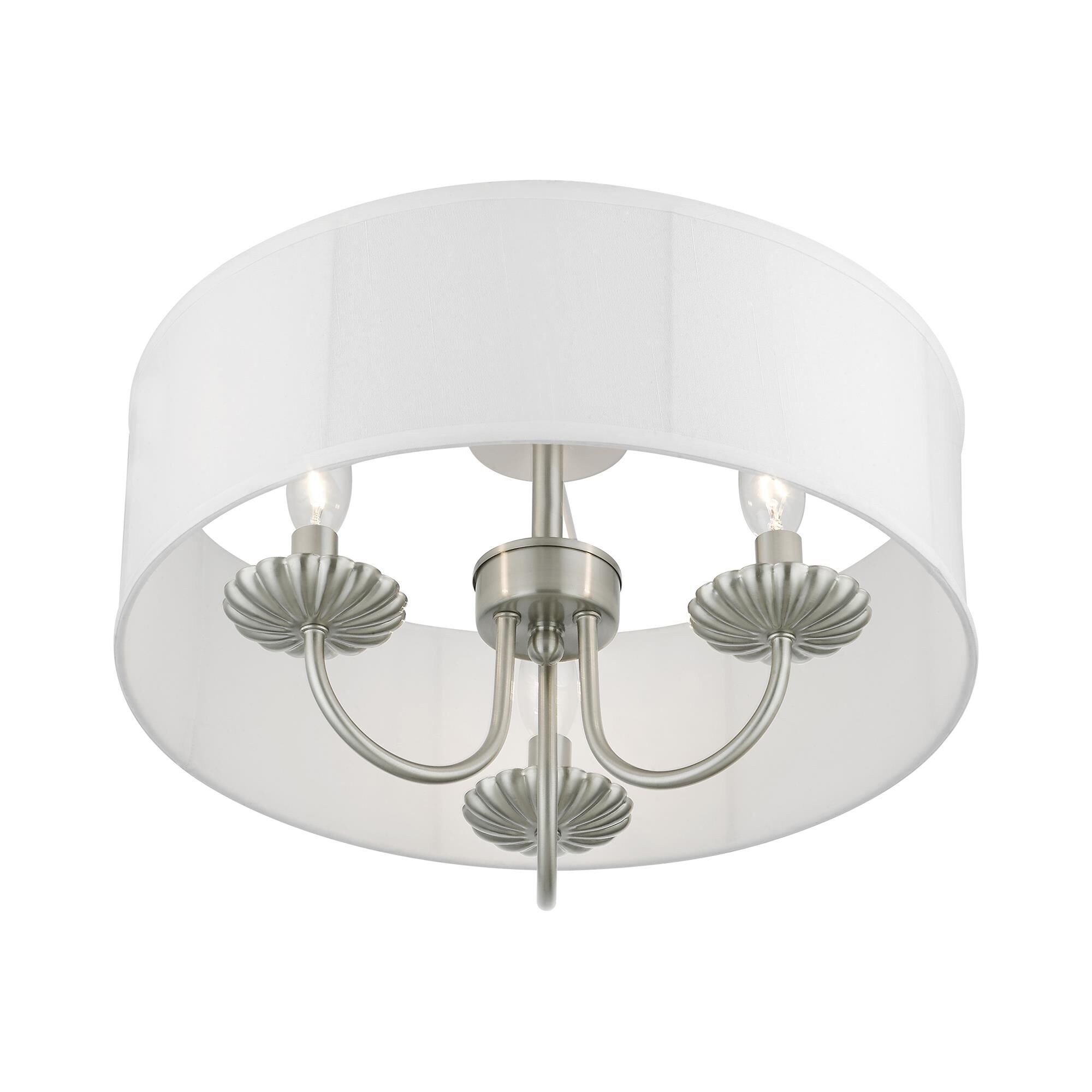 Brookdale 3 Light Semi Flush Mount by Livex Lighting