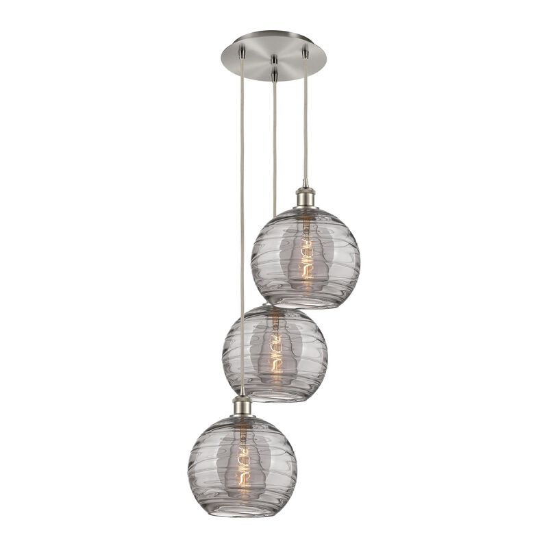 Bruno Marashlian Athens Deco Swirl 16 Inch 3 Light Multi Light Pendant by Innovations Lighting