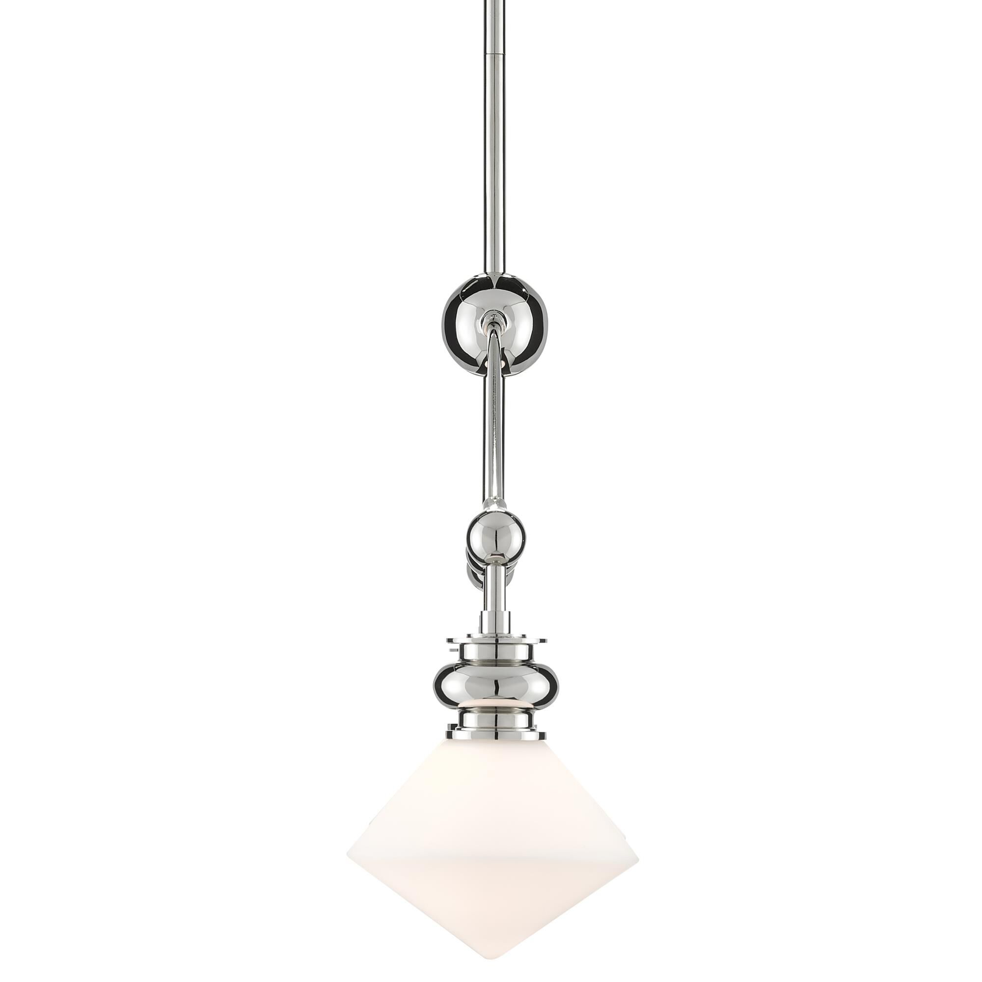 Shown in Polished Nickel/White finish