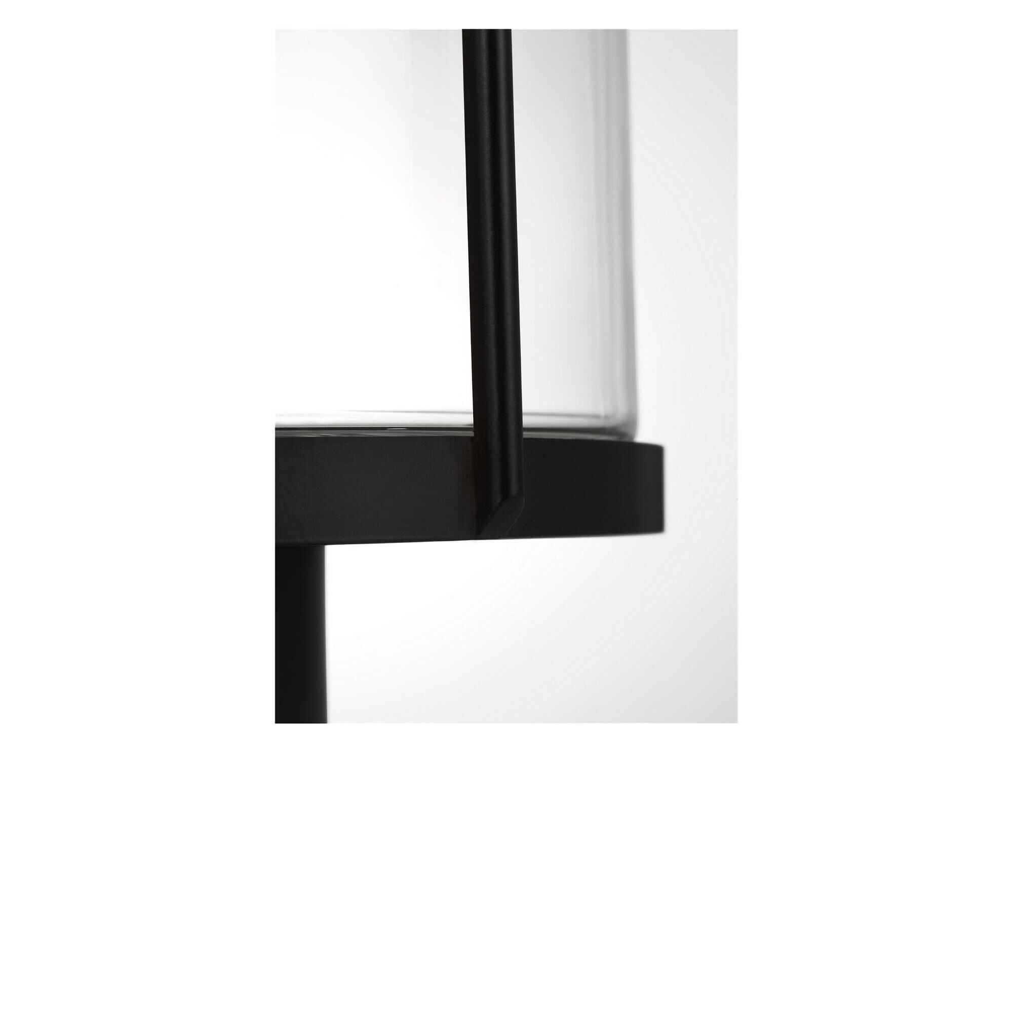 Shown in Textured Black finish and Clear glass