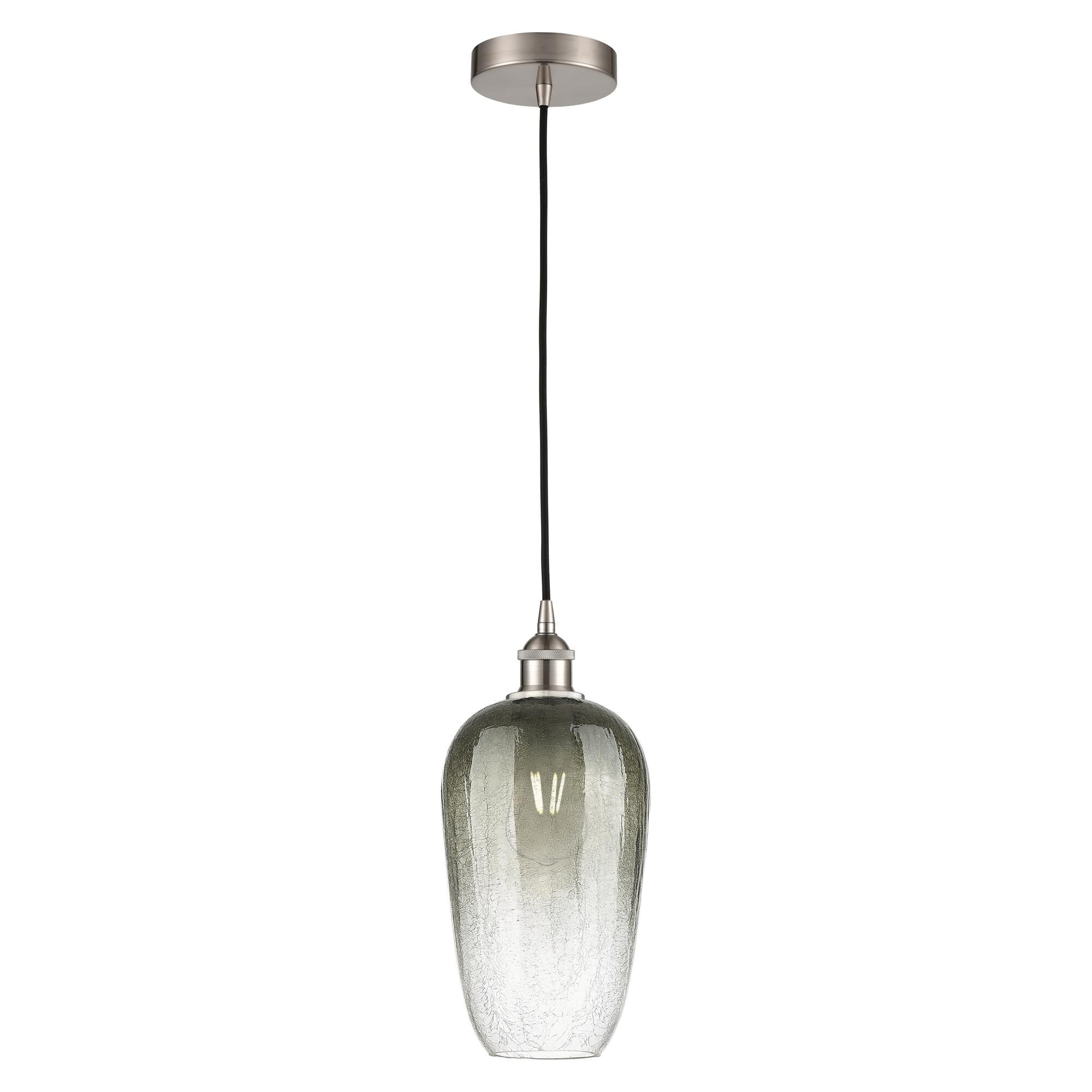 Shown in Brushed Satin Nickel finish and Slate glass