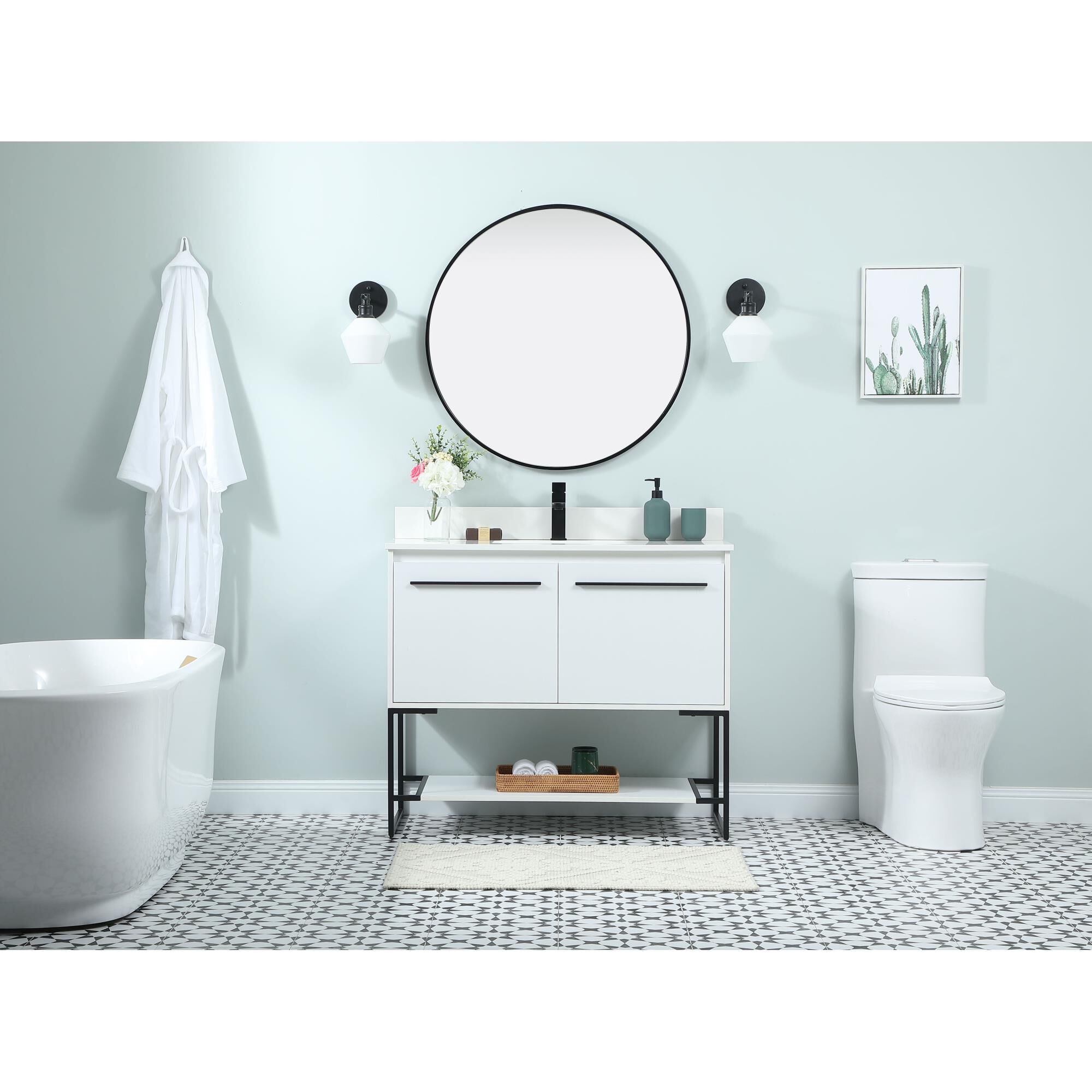 Shown in White finish