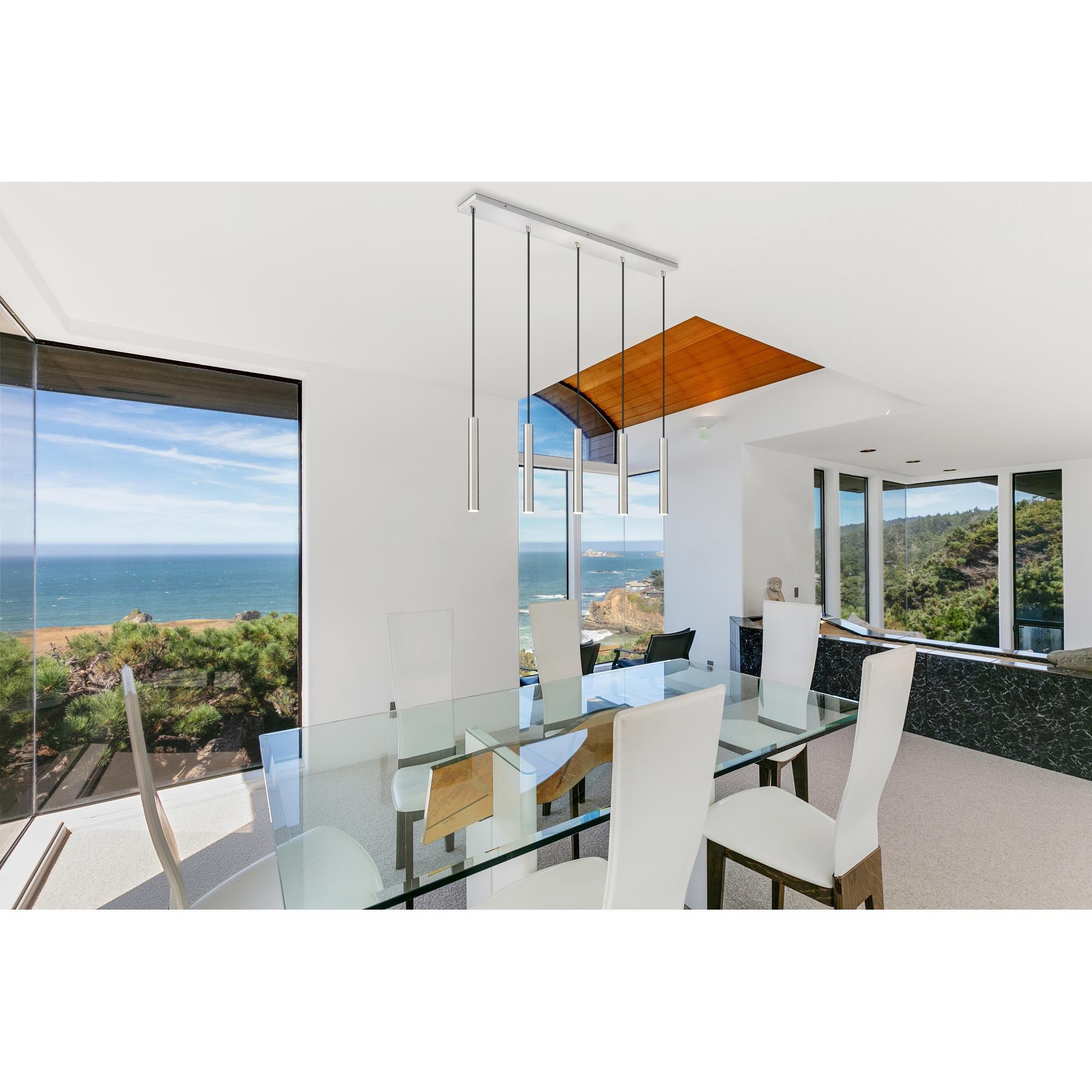 Shown in Brushed Nickel finish and Brushed Nickel glass and Brushed Nickel shade