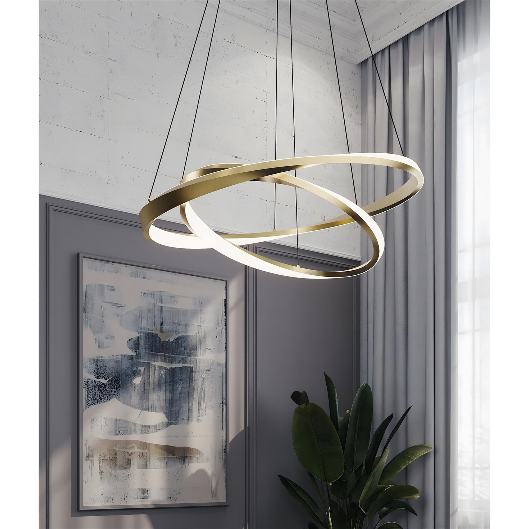 Shown in Light Antique Brass finish and White Acrylic glass