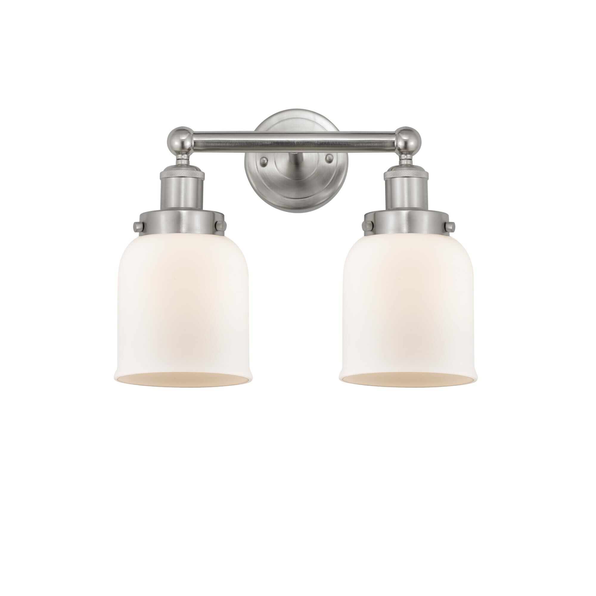 Shown in Brushed Satin Nickel, Matte White finish and Matte White glass and Matte White Glass shade
