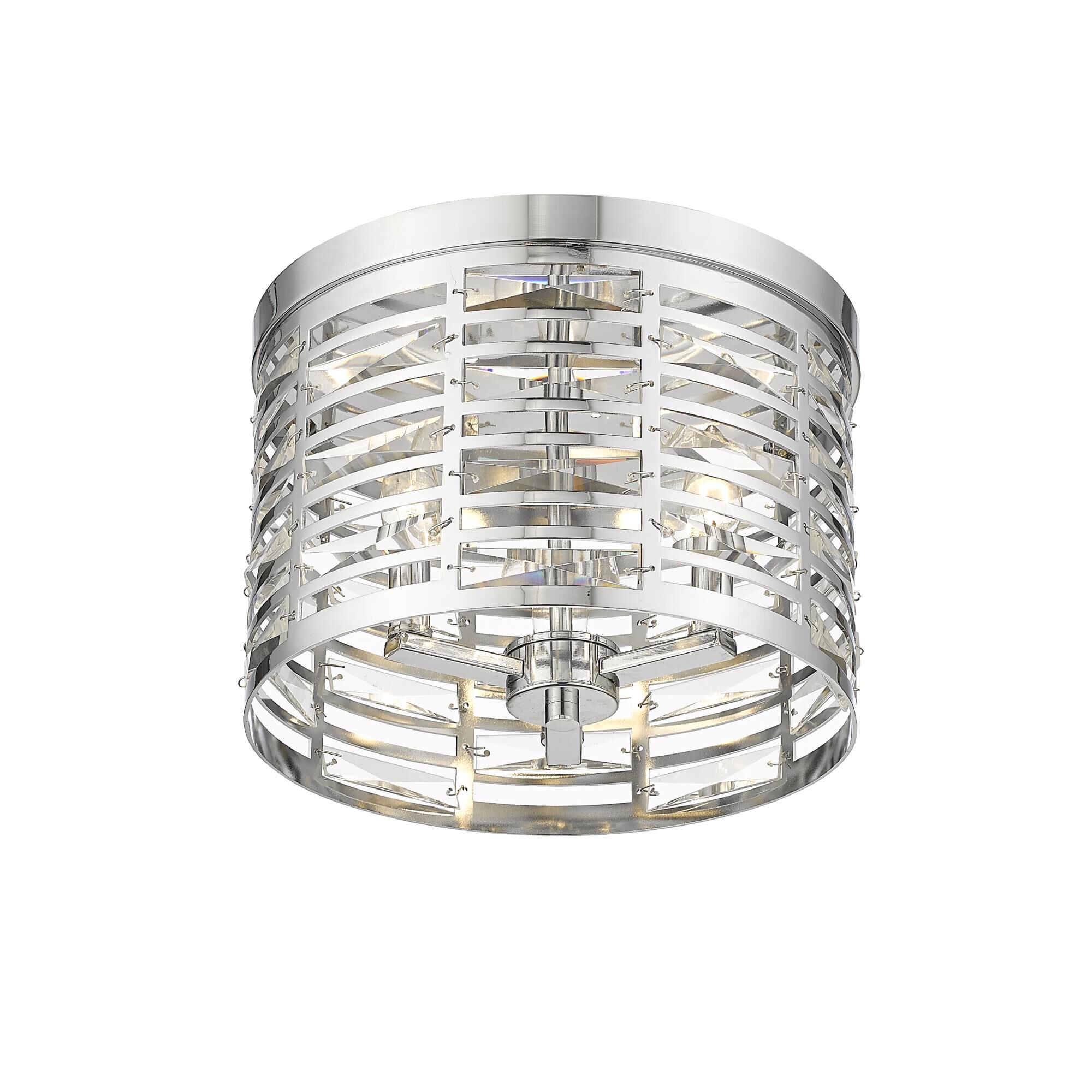 Shown in Chrome finish and --- glass and --- shade