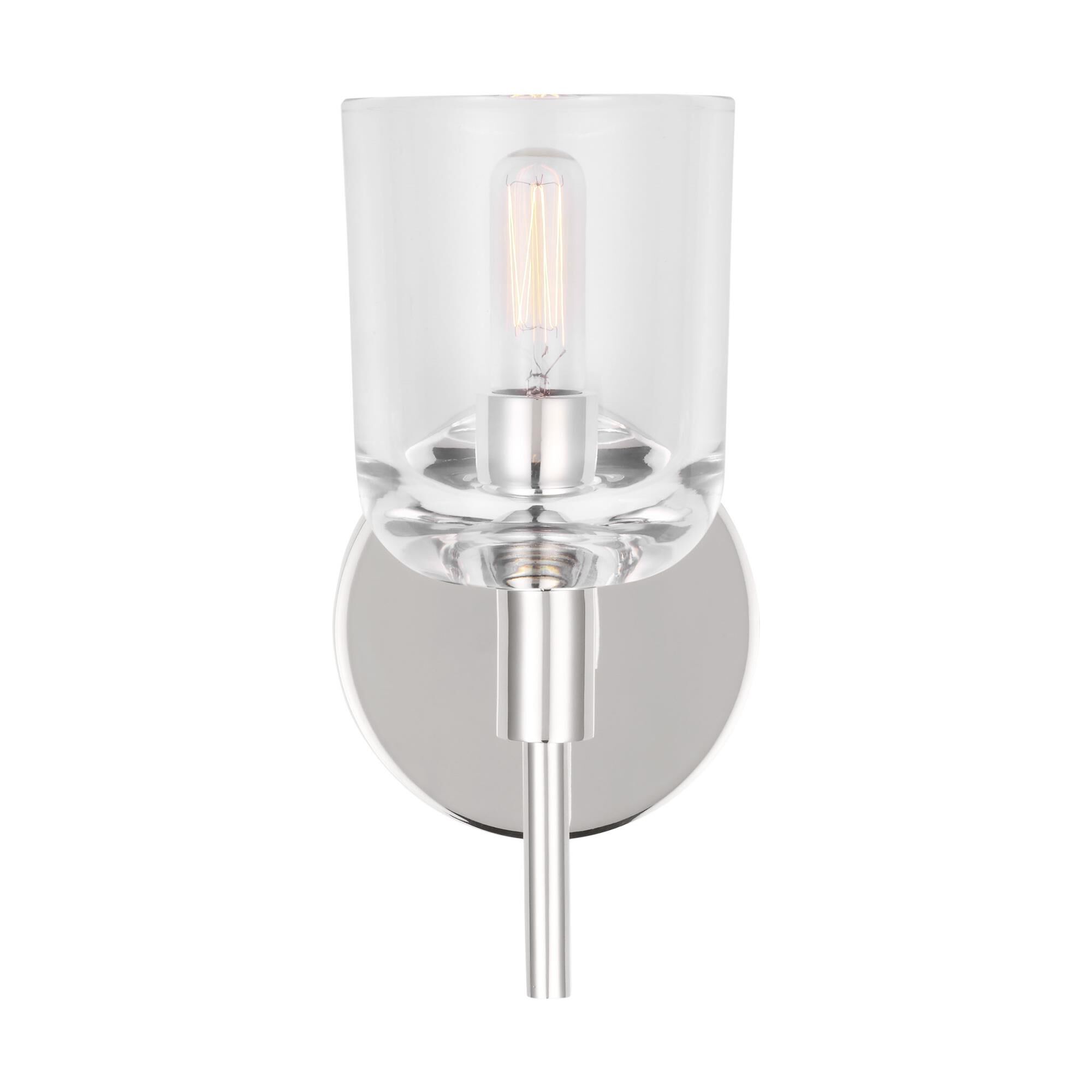 Shown in Polished Nickel finish and Clear glass