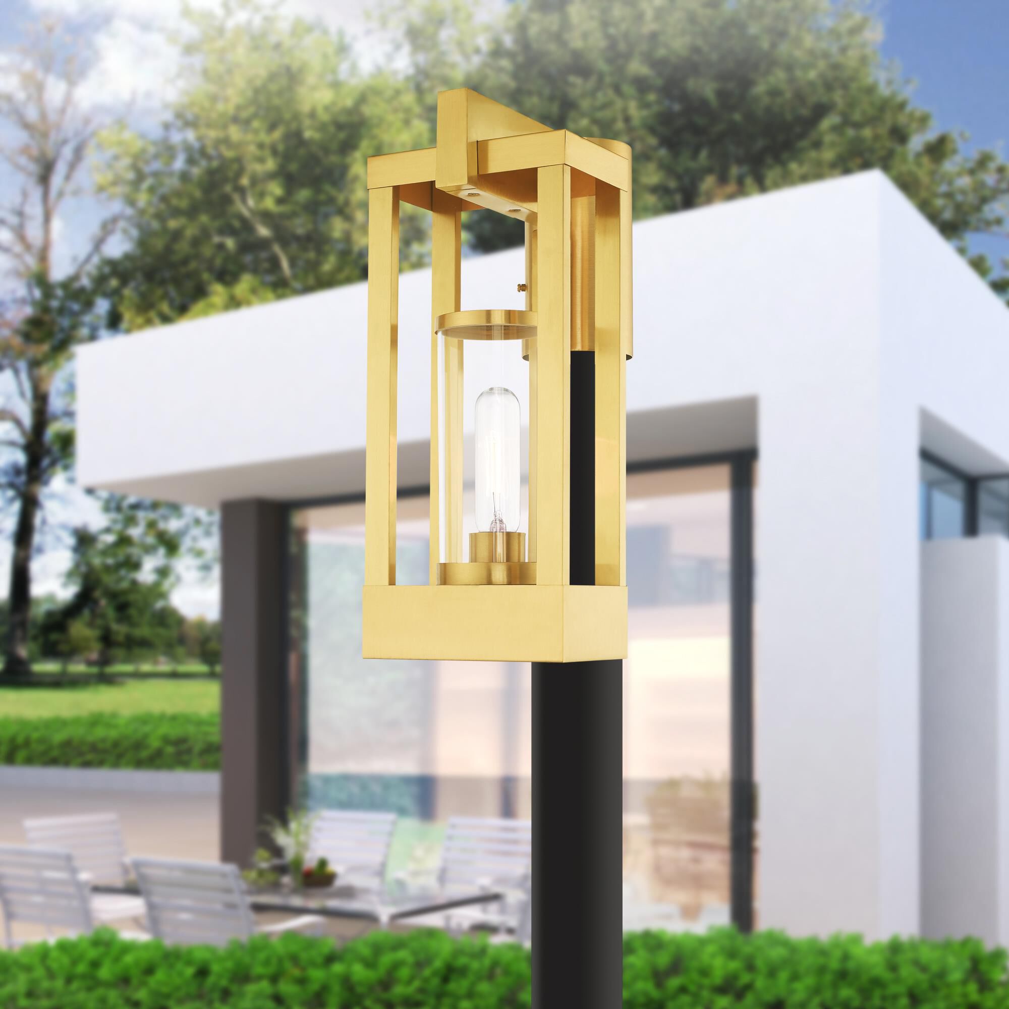 Livex Lighting Delancey 15 Inch Tall Outdoor Post Lamp