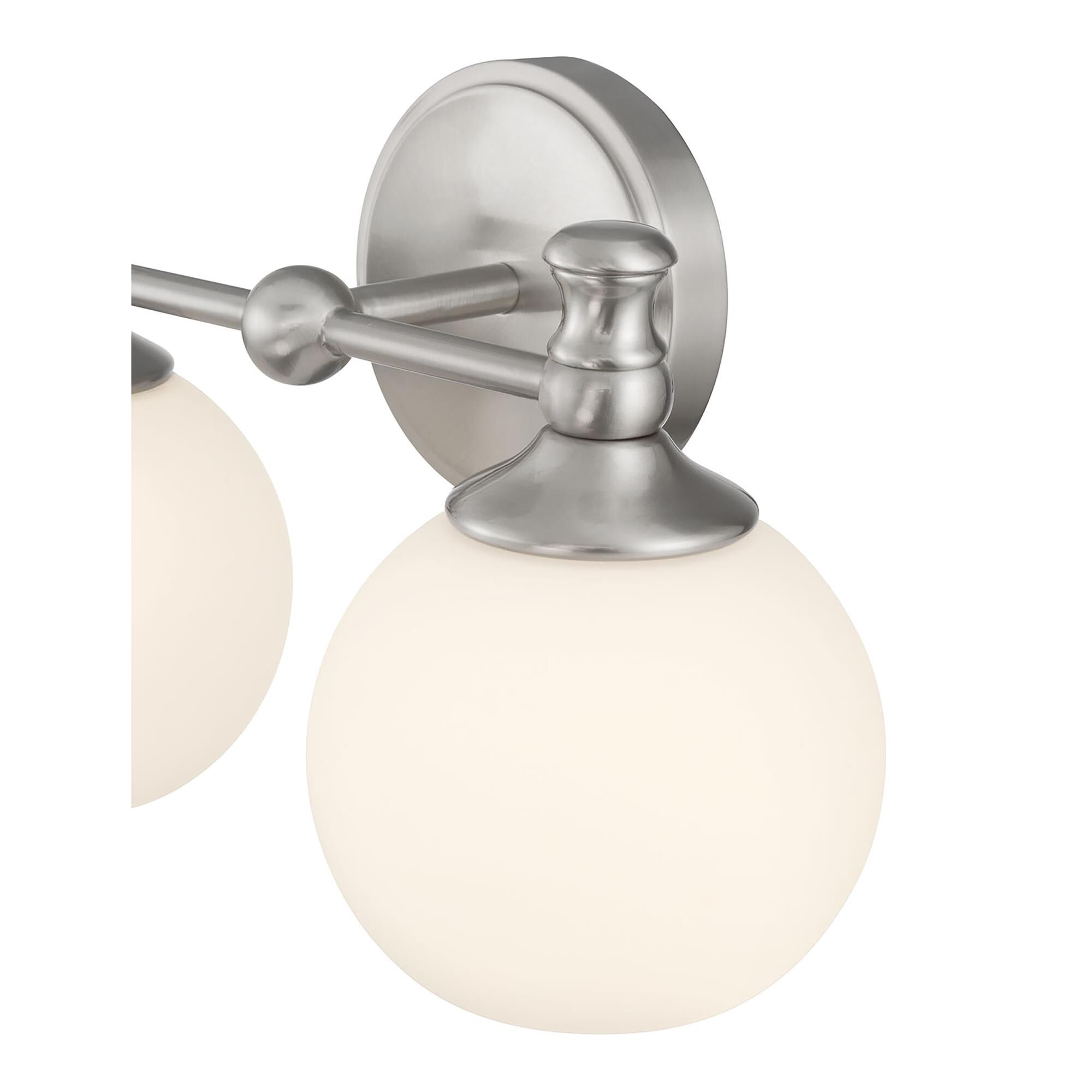 Shown in Brushed Nickel finish and Etched Opal glass