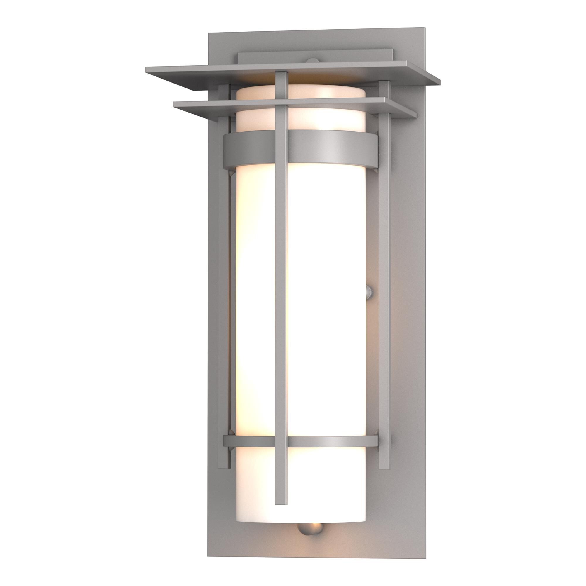 Shown in Coastal Burnished Steel finish and Opal  glass