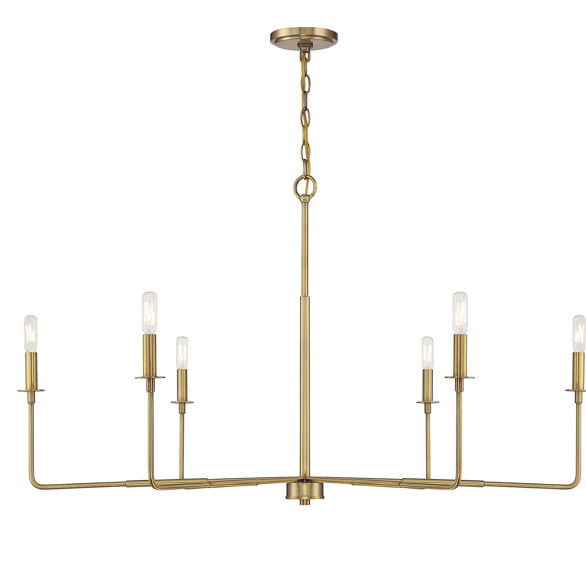 Salerno 42 Inch 6 Light Chandelier Capitol Lighting