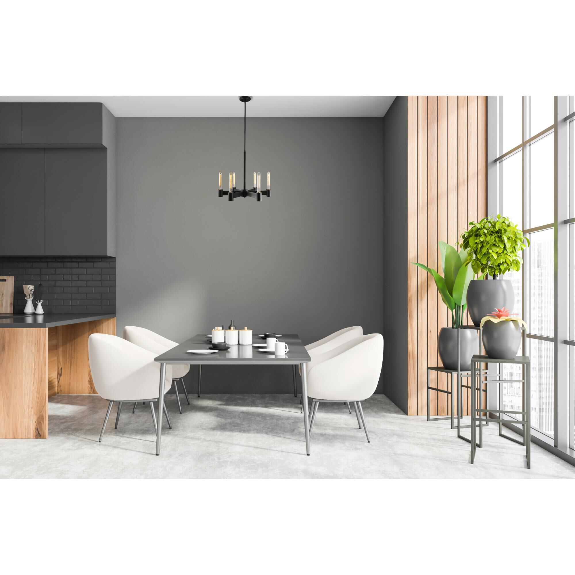 Eglo Broyles 22 Inch 6 Light Mini Chandelier by Eglo Lighting