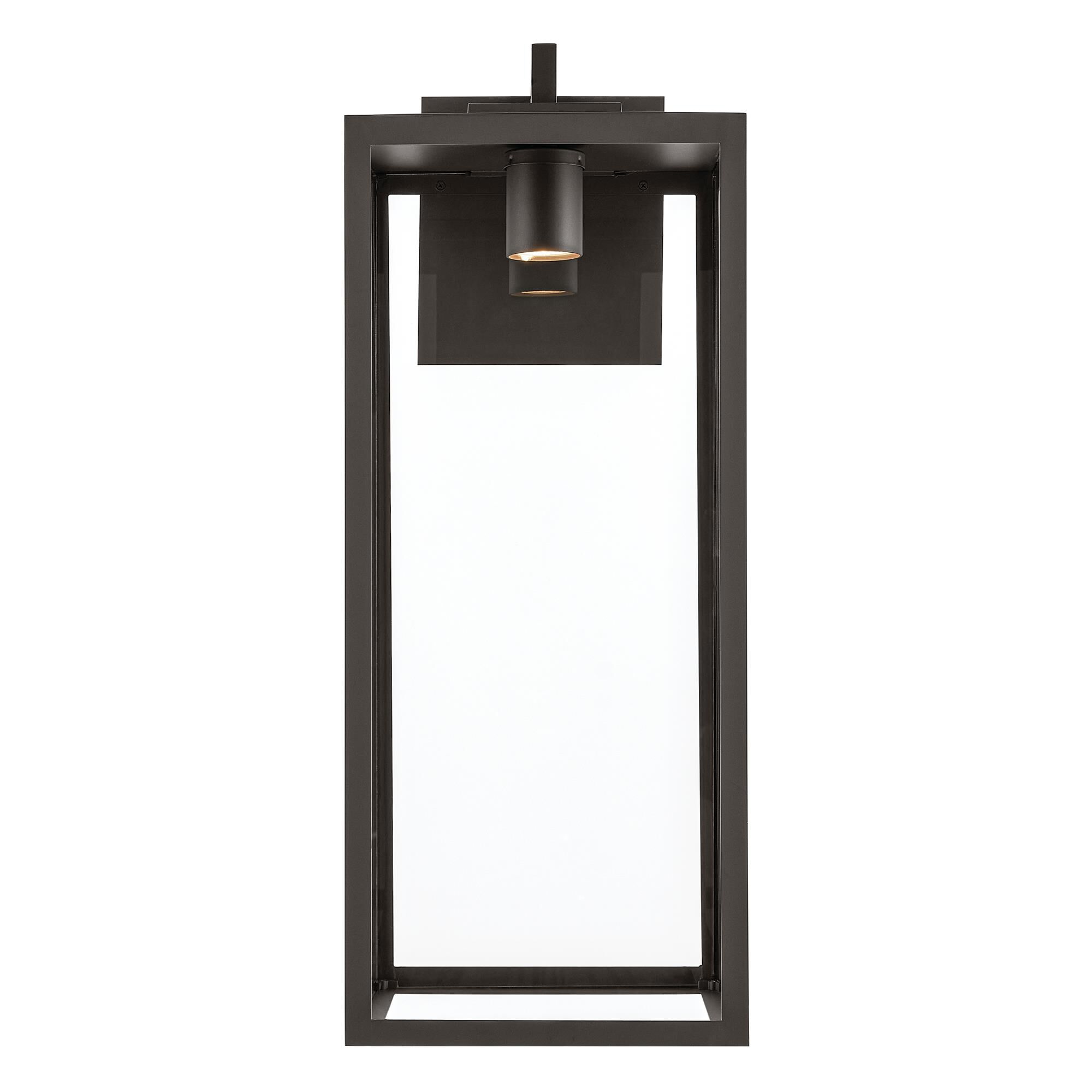 Shown in Olde Bronze finish and Clear glass and Metal shade