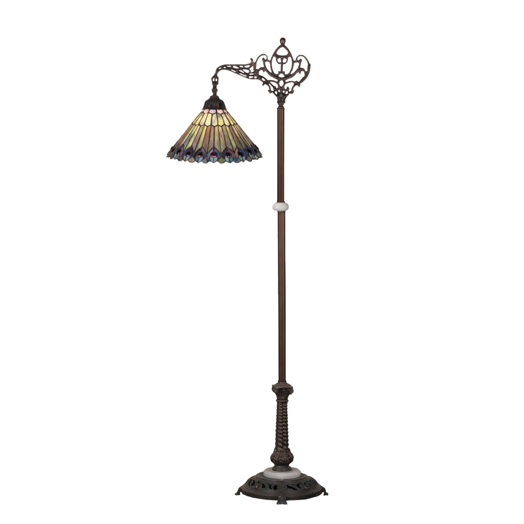 Shown in Mahogany Bronze finish and Amber-Jade-Amethyst-Plum-Cobalt glass