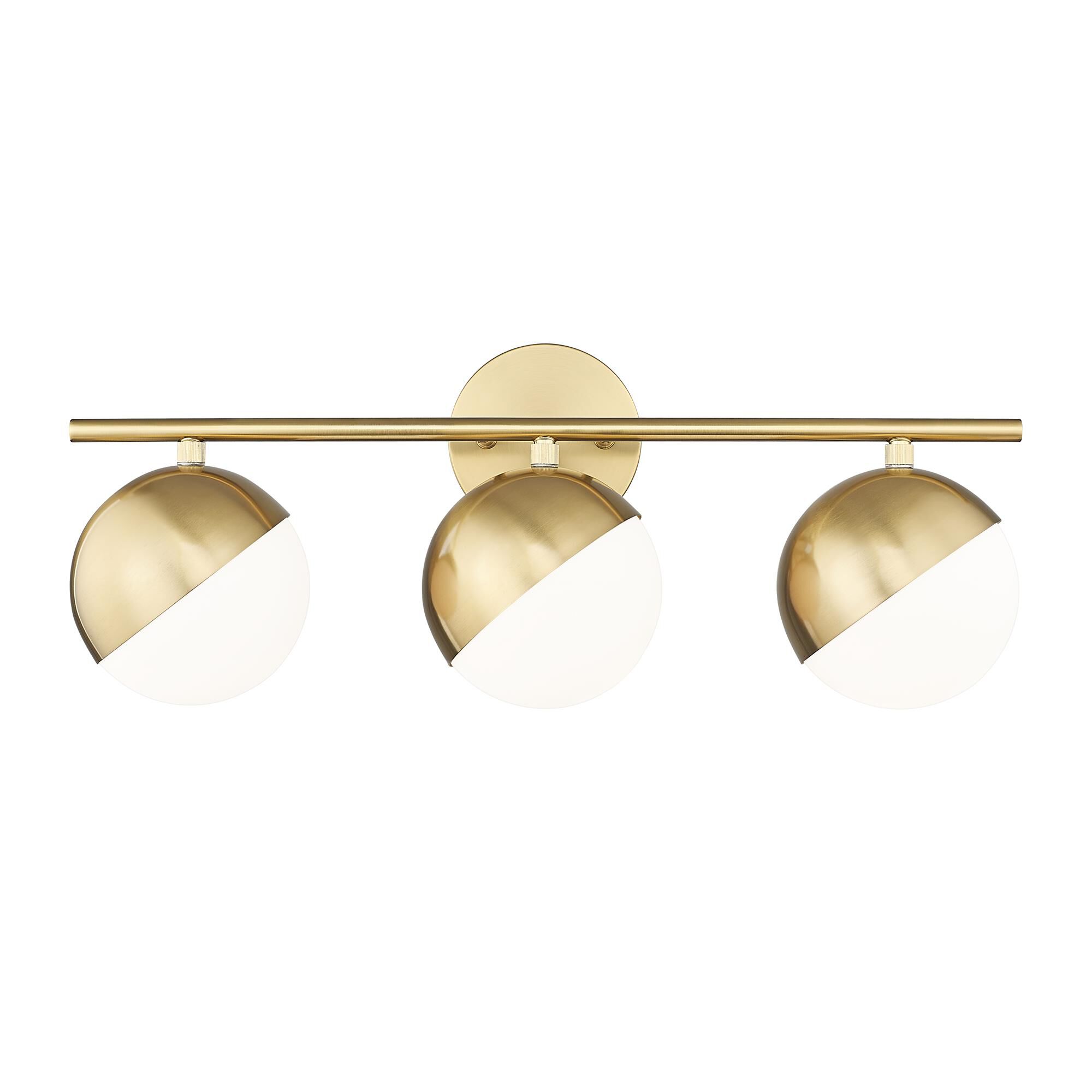 Shown in Modern Gold finish and Matte Opal glass and Matte Opal shade