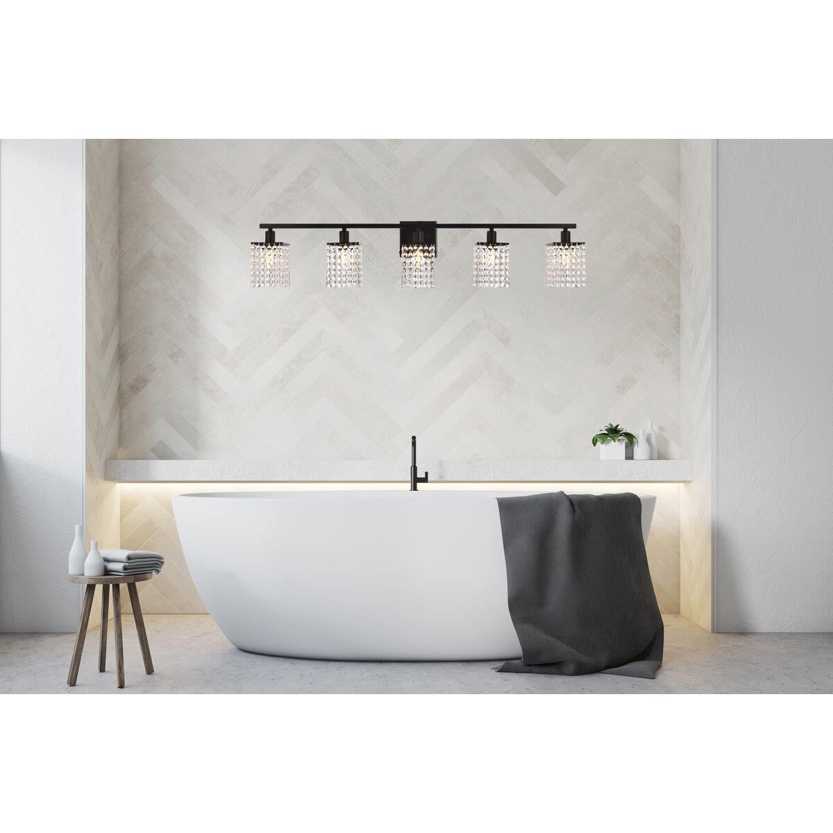 Phineas 42 Inch 5 Light Bath Vanity Light by Elegant Lighting