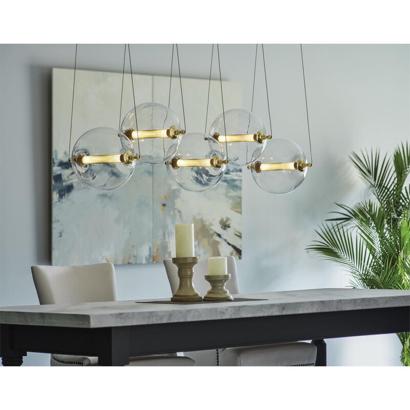 Otto 57 Inch 10 Light LED Linear Suspension Light by Hubbardton Forge