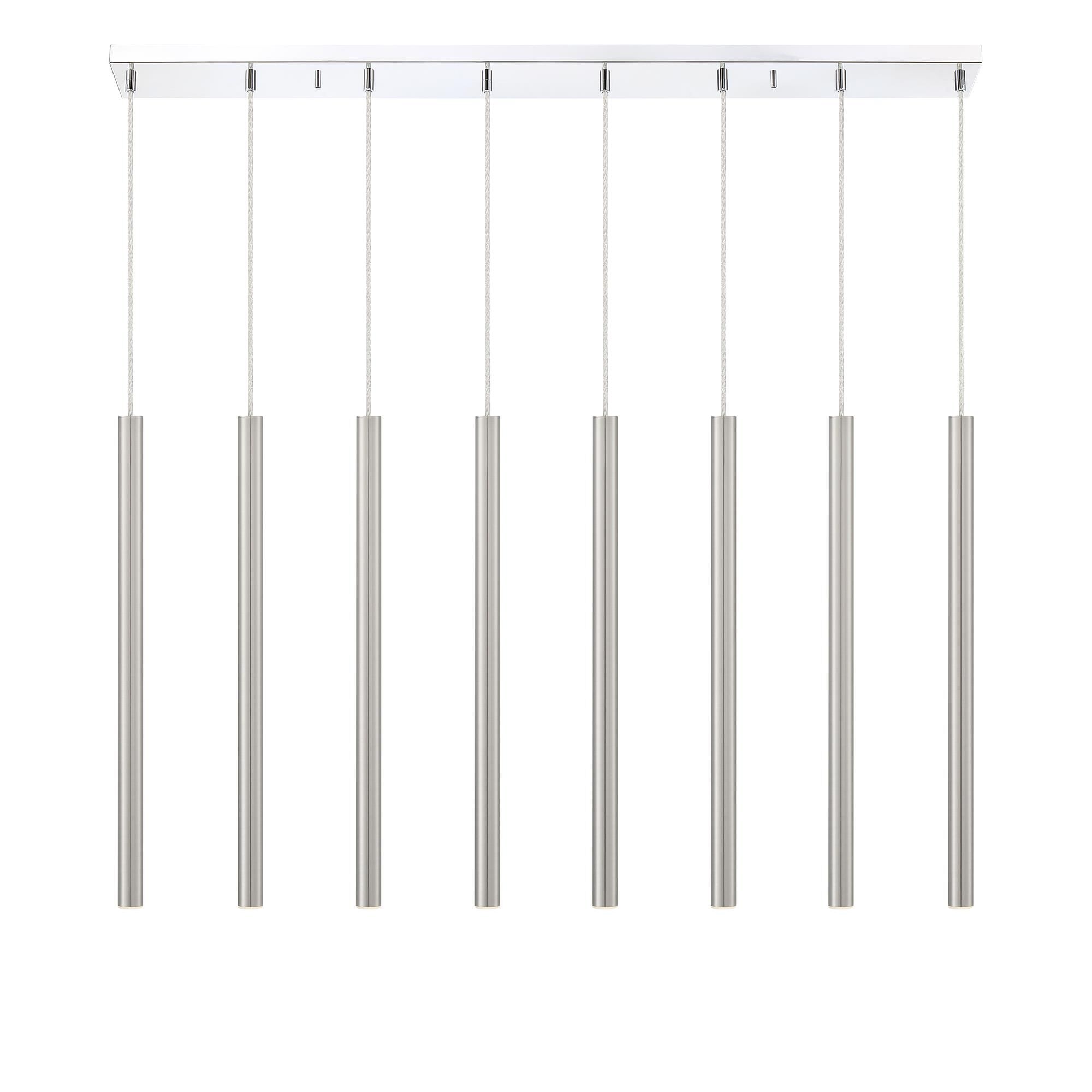 Shown in Chrome finish and Steel glass and Steel shade