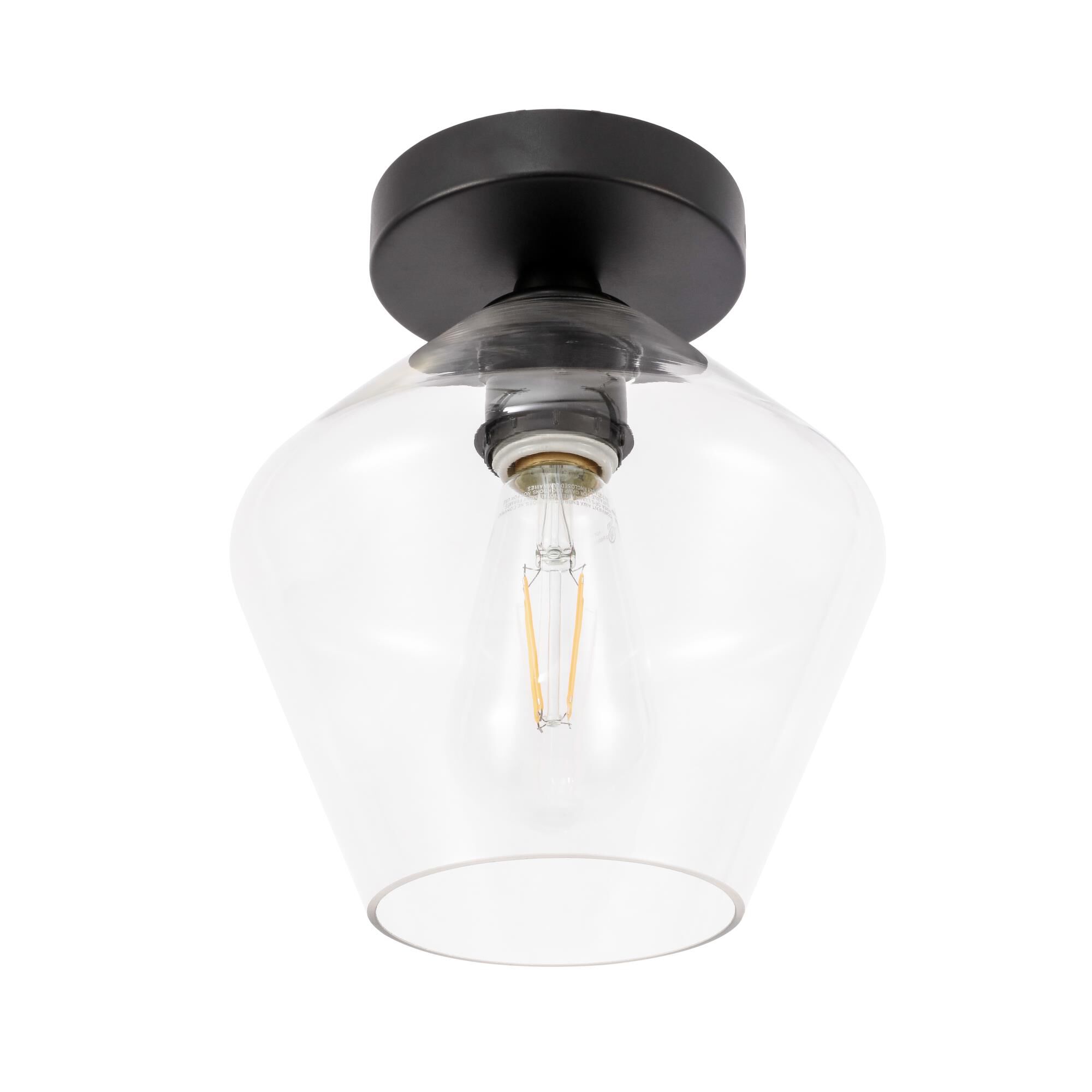 Gene 8 Inch Semi Flush Mount by Elegant Lighting