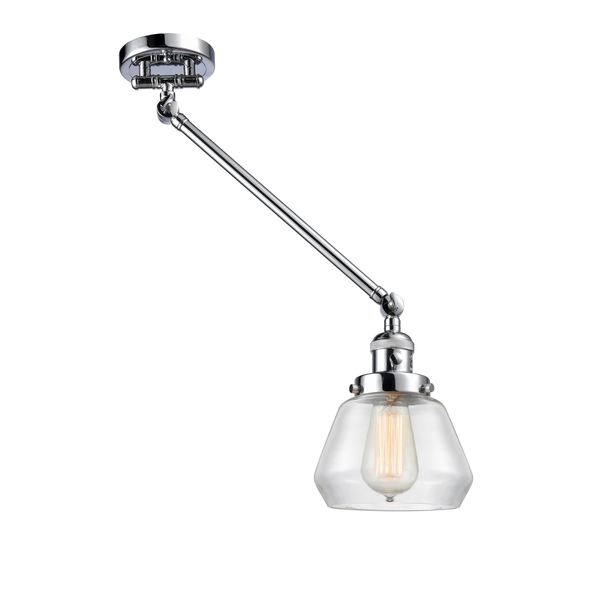 Shown in Polished Chrome finish and Clear glass