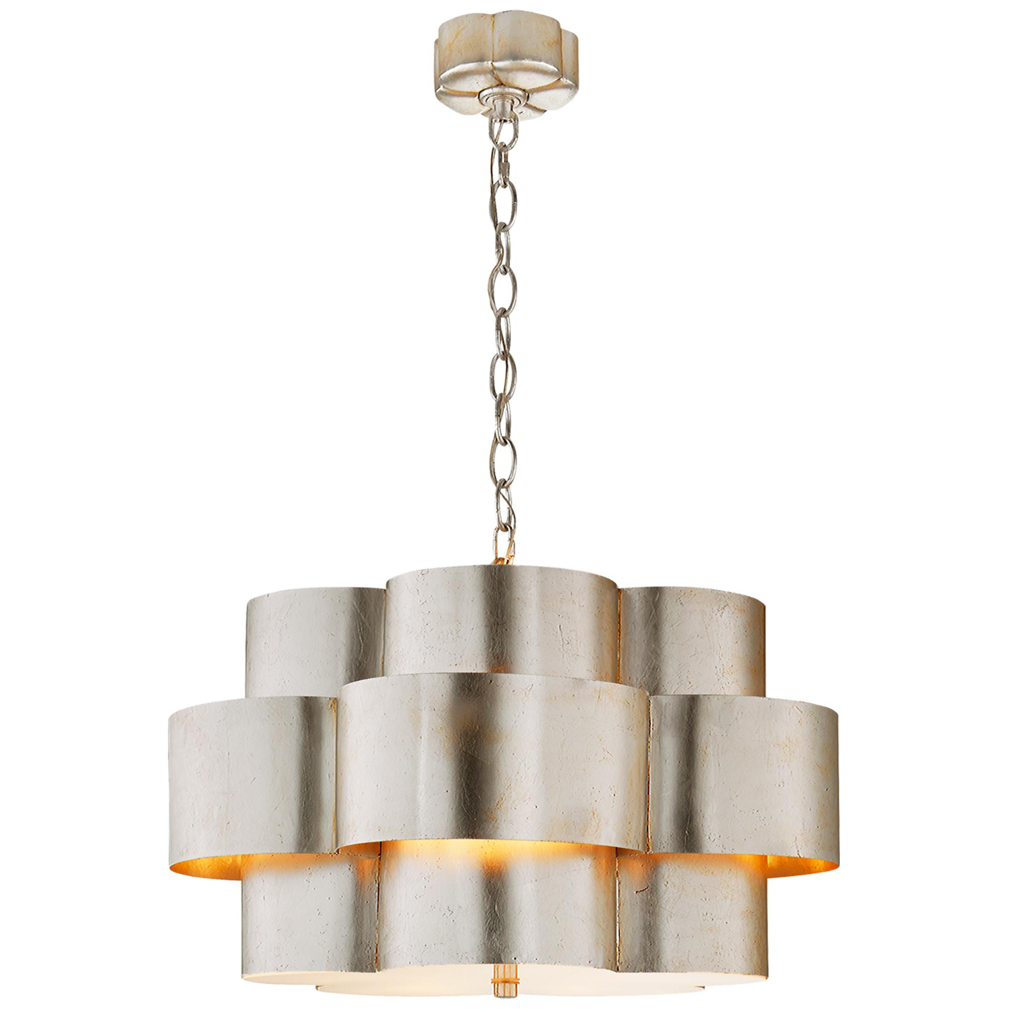 Shown in Burnished Silver Leaf finish