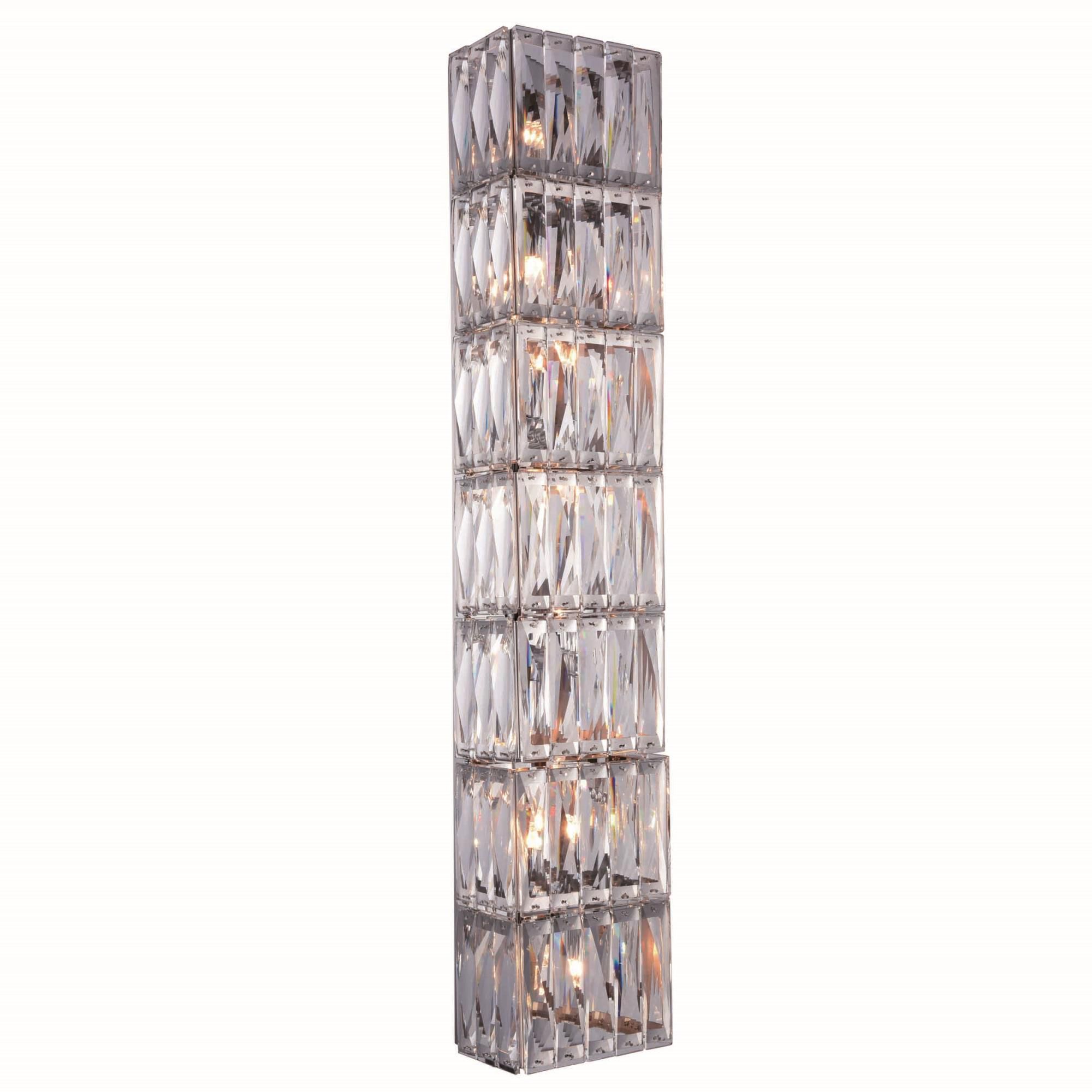 Shown in Chrome finish and Clear Royal Cut crystal and Chrome Stainless Steel shade