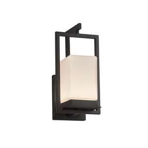 Shown in Matte Black finish and Artisan glass and Opal shade