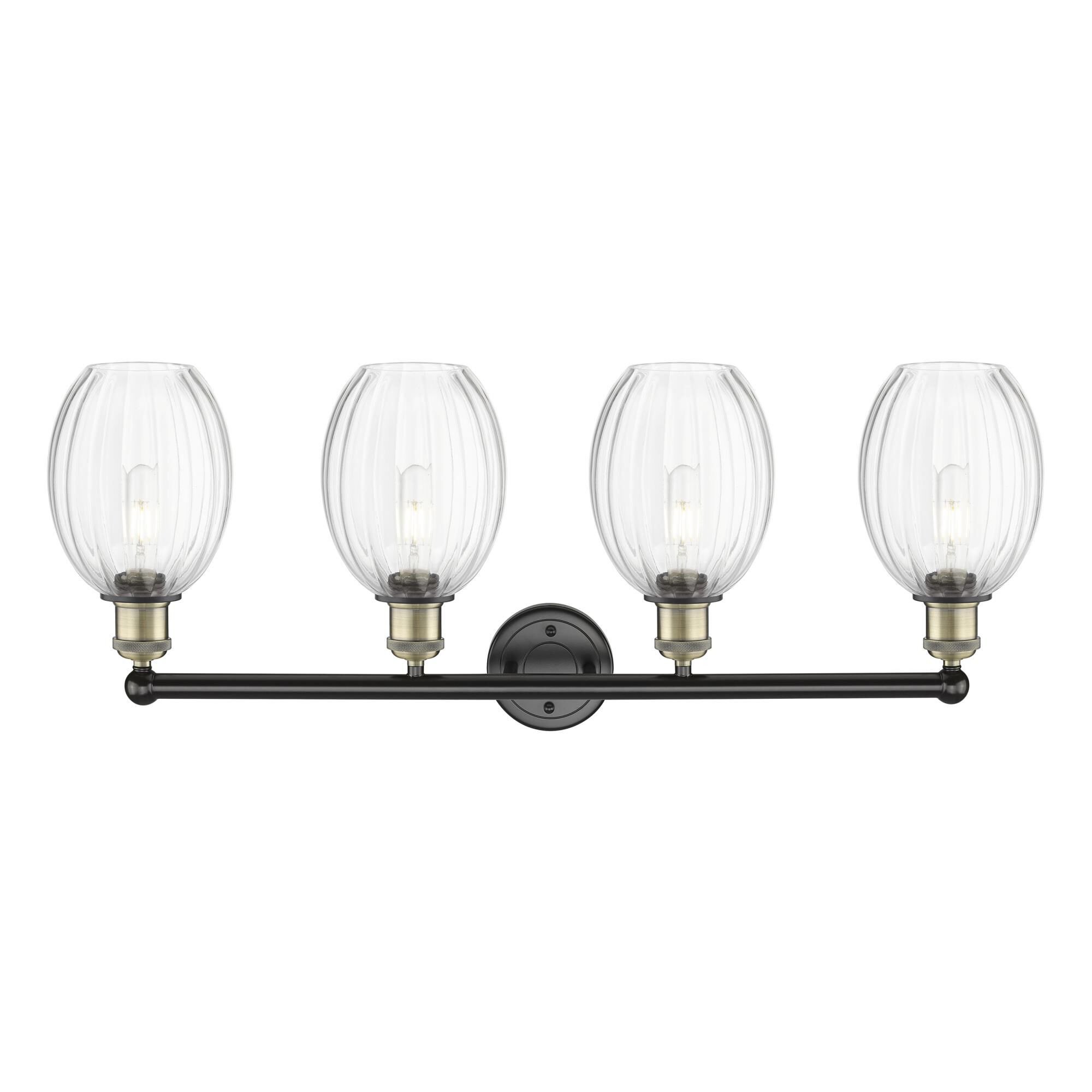 Shown in Black Antique Brass finish and Clear glass