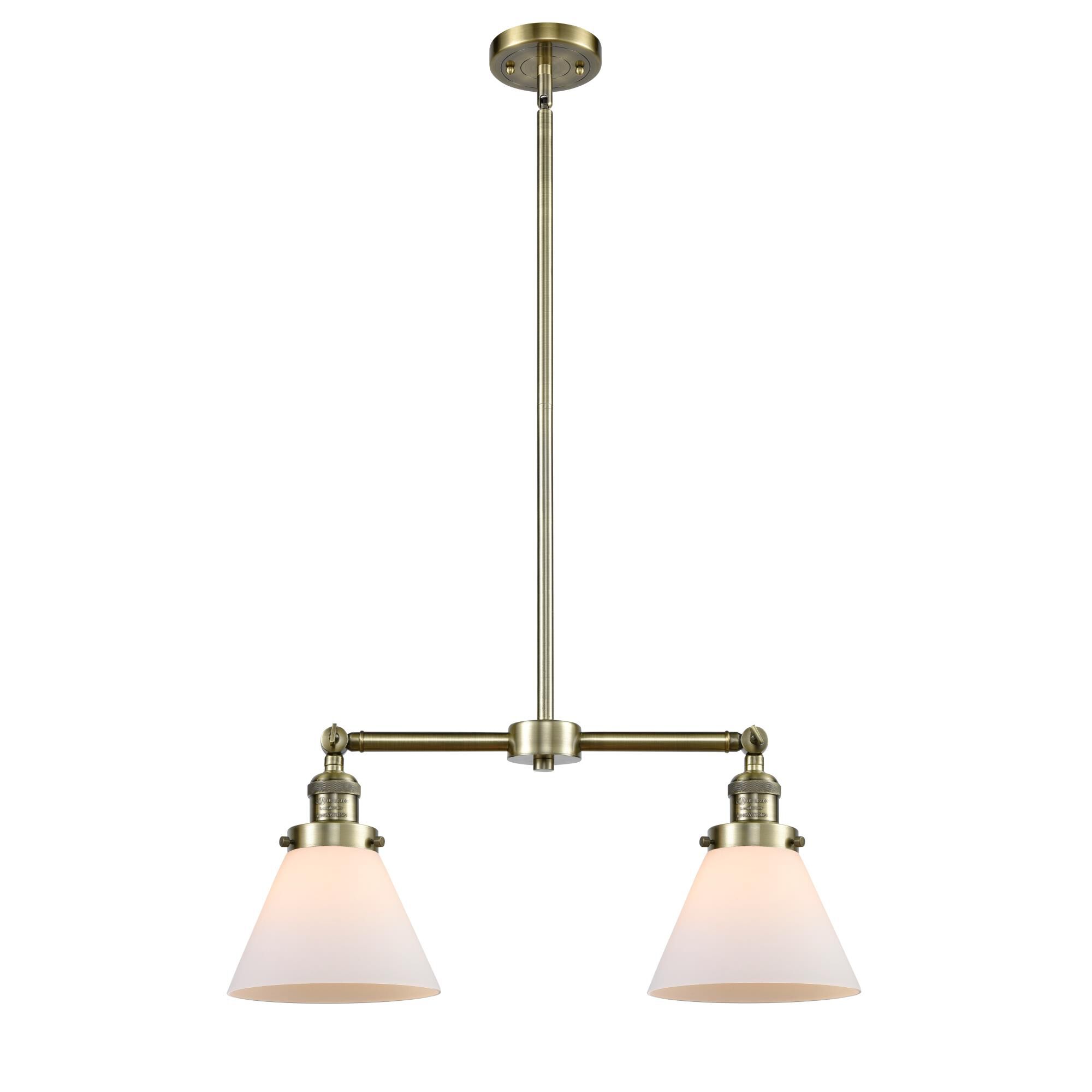 Bruno Marashlian Large Cone 21 Inch 2 Light Mini Chandelier by Innovations Lighting