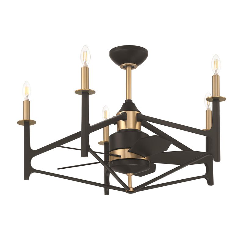 The Reserve 32 24 Inch Chandelier Ceiling Fan with Light Kit by Craftmade