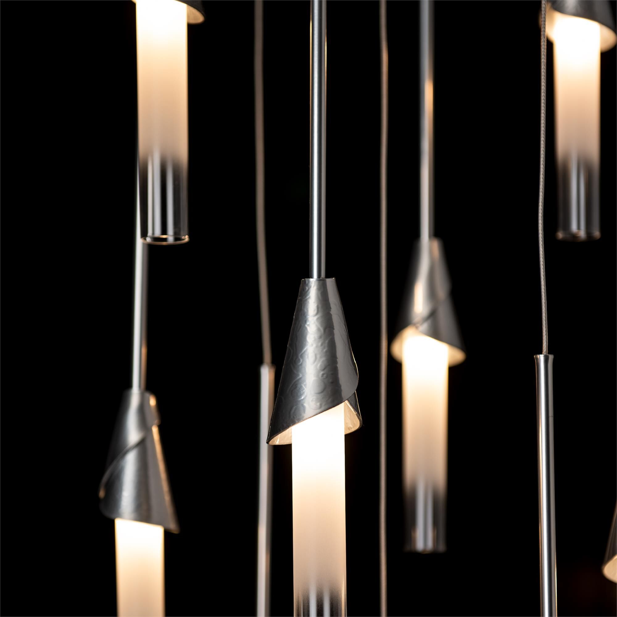 Shown in Sterling finish and Frosted glass