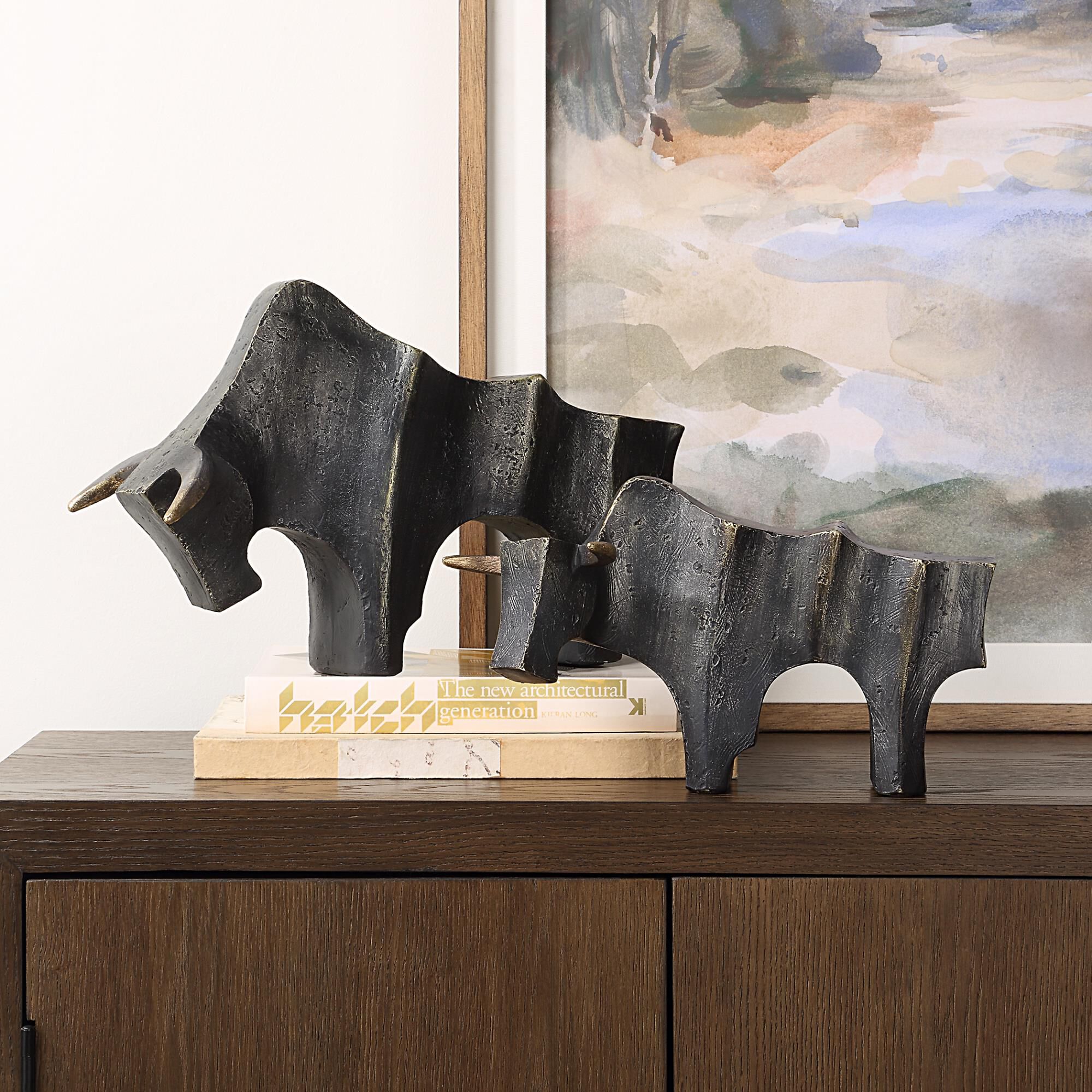 Grace Feyock Regal Bull 10 Inch Sculpture by Uttermost