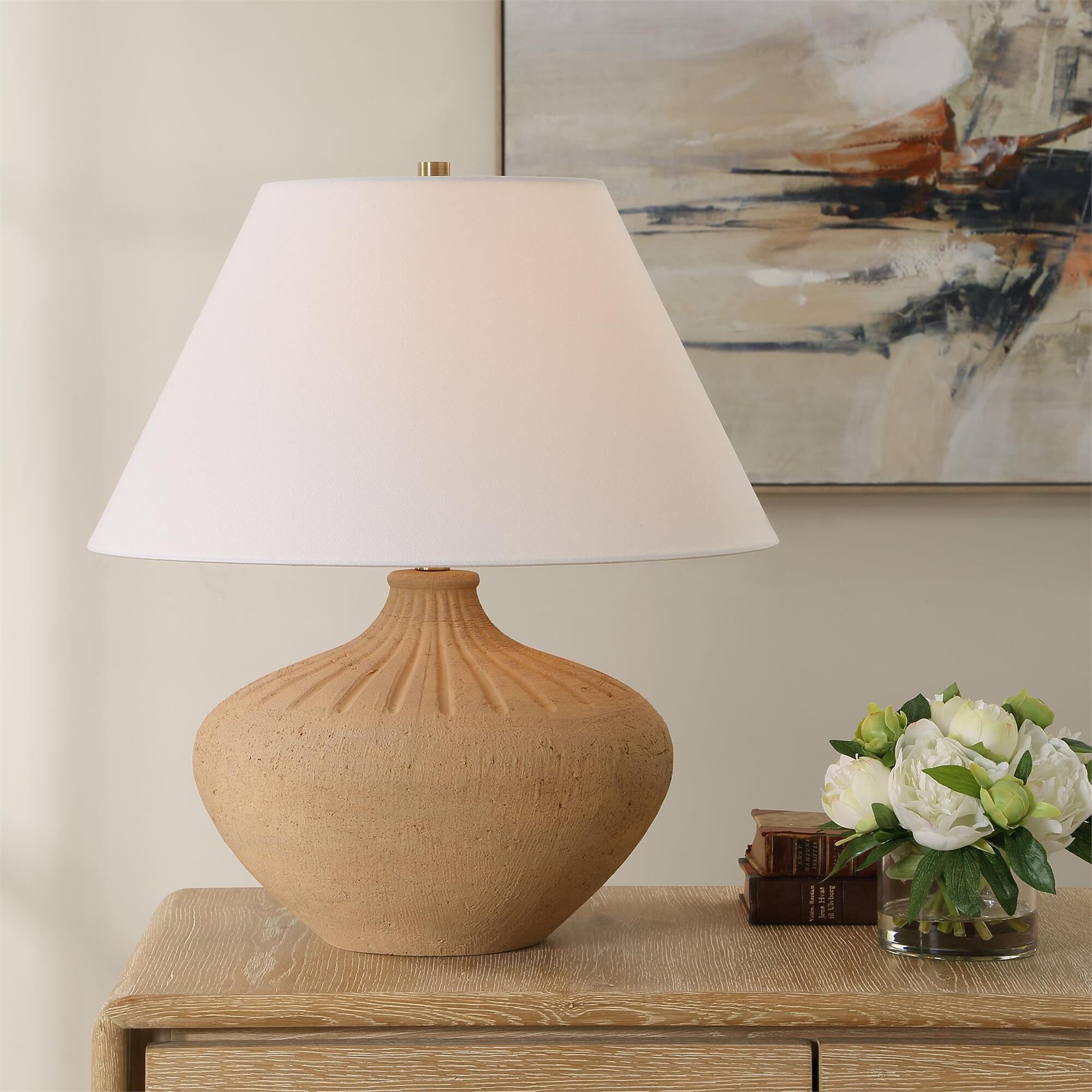 Shown in Brown finish and Round Hardback Rolled Edge shade