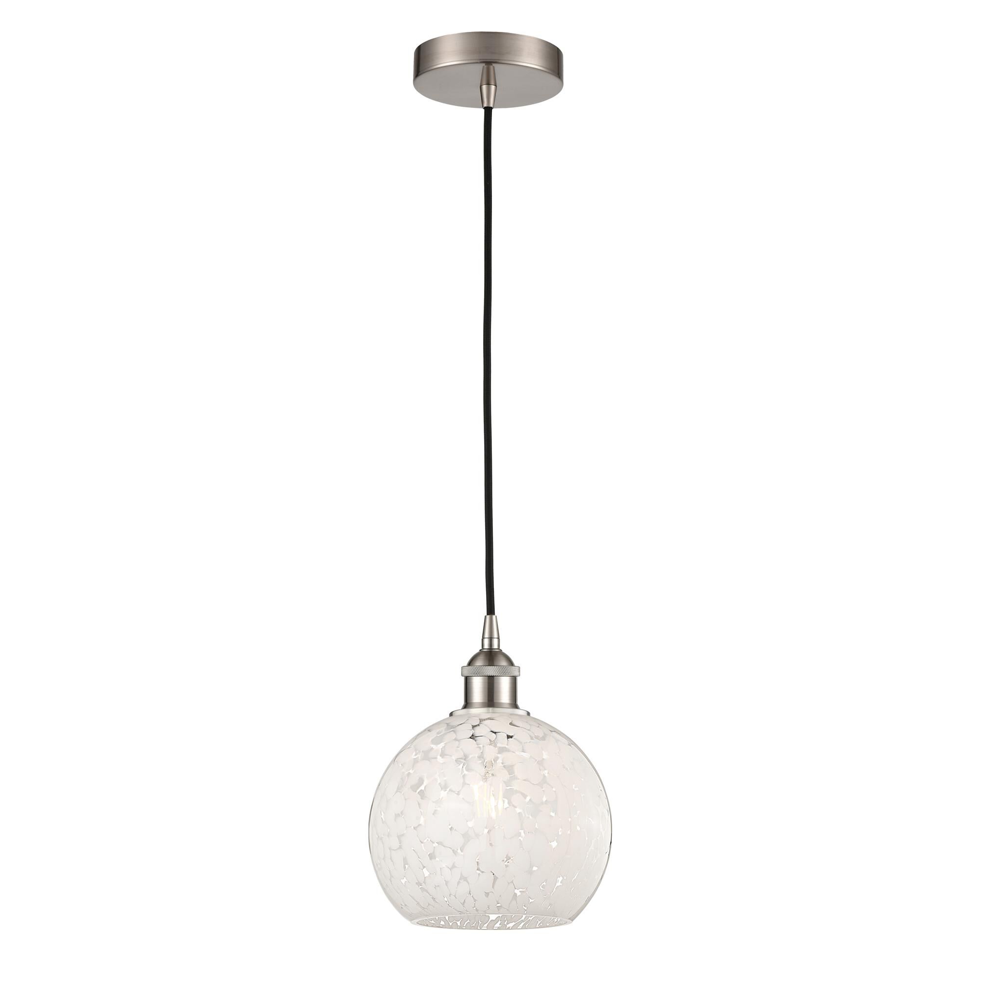 Bruno Marashlian White Mouchette 8 Inch Mini Pendant by Innovations Lighting