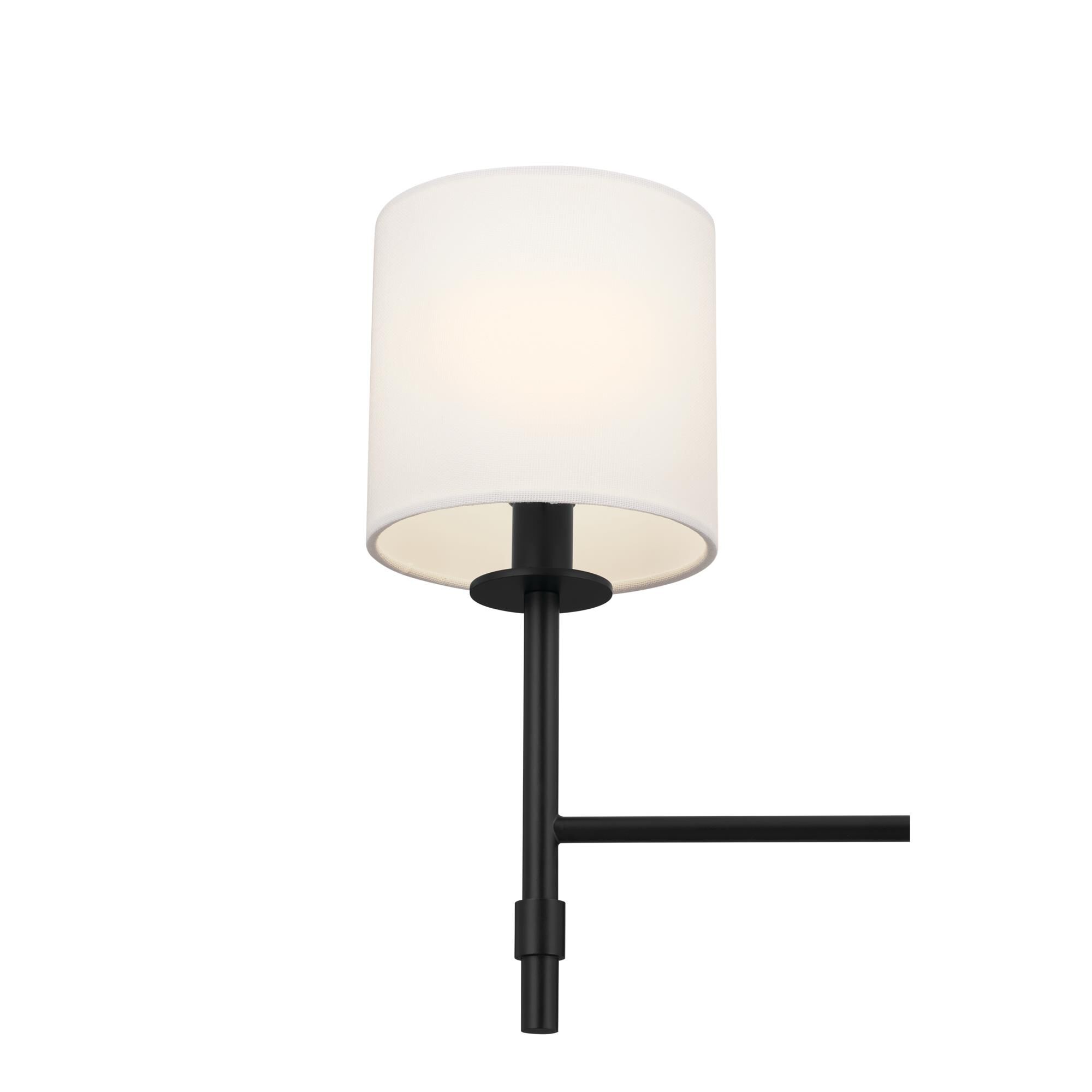 Shown in Black finish and Fabric and Drum shade