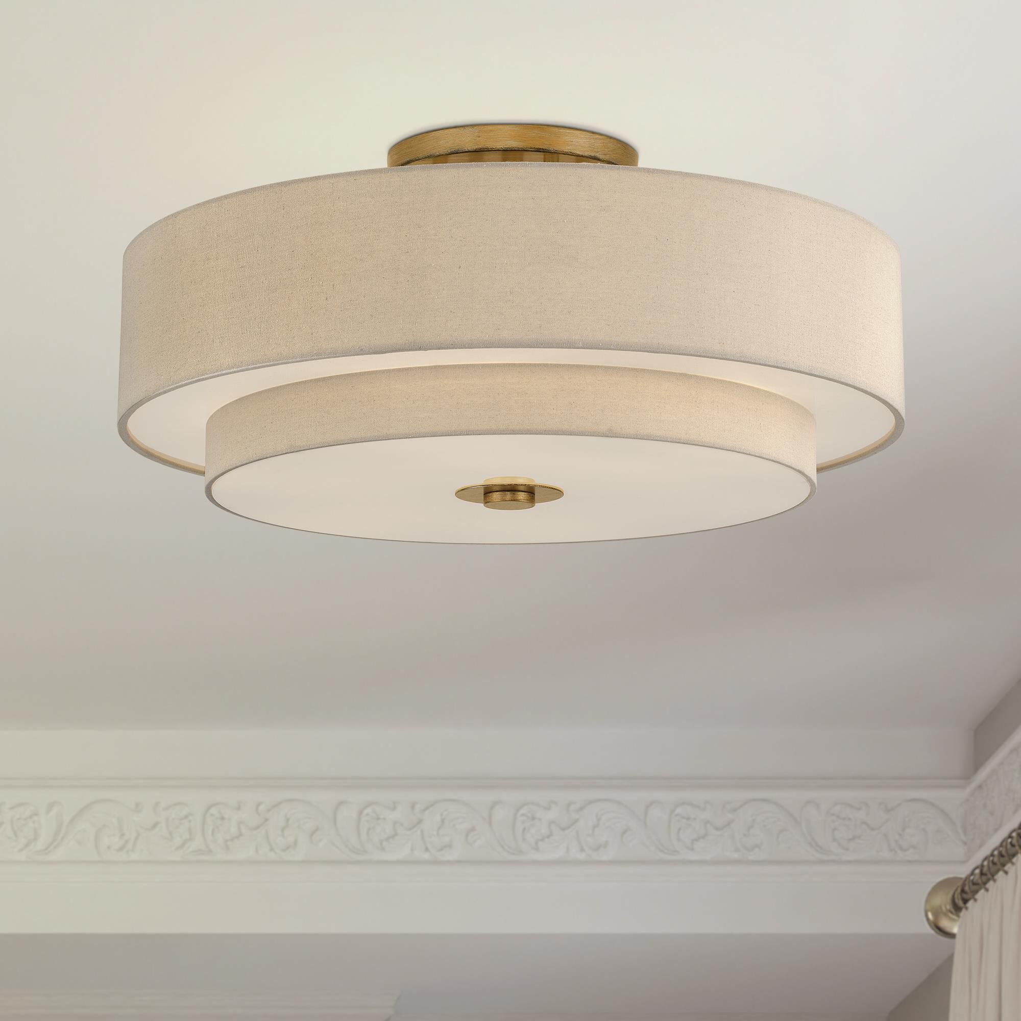 Bellingham 30 Inch Semi Flush Mount by Livex Lighting
