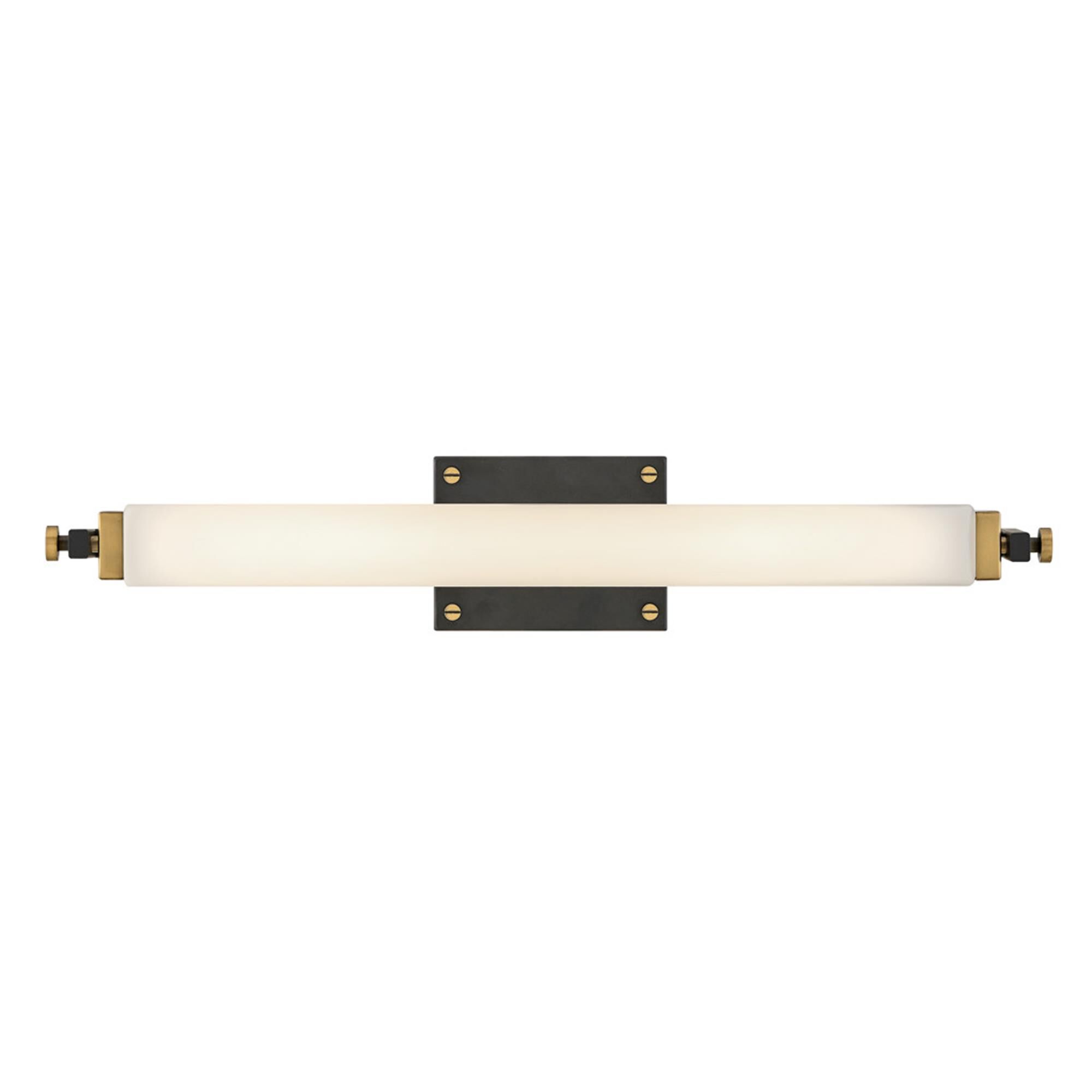 Shown in Black with Heritage Brass Accentss finish and Etched Opal glass