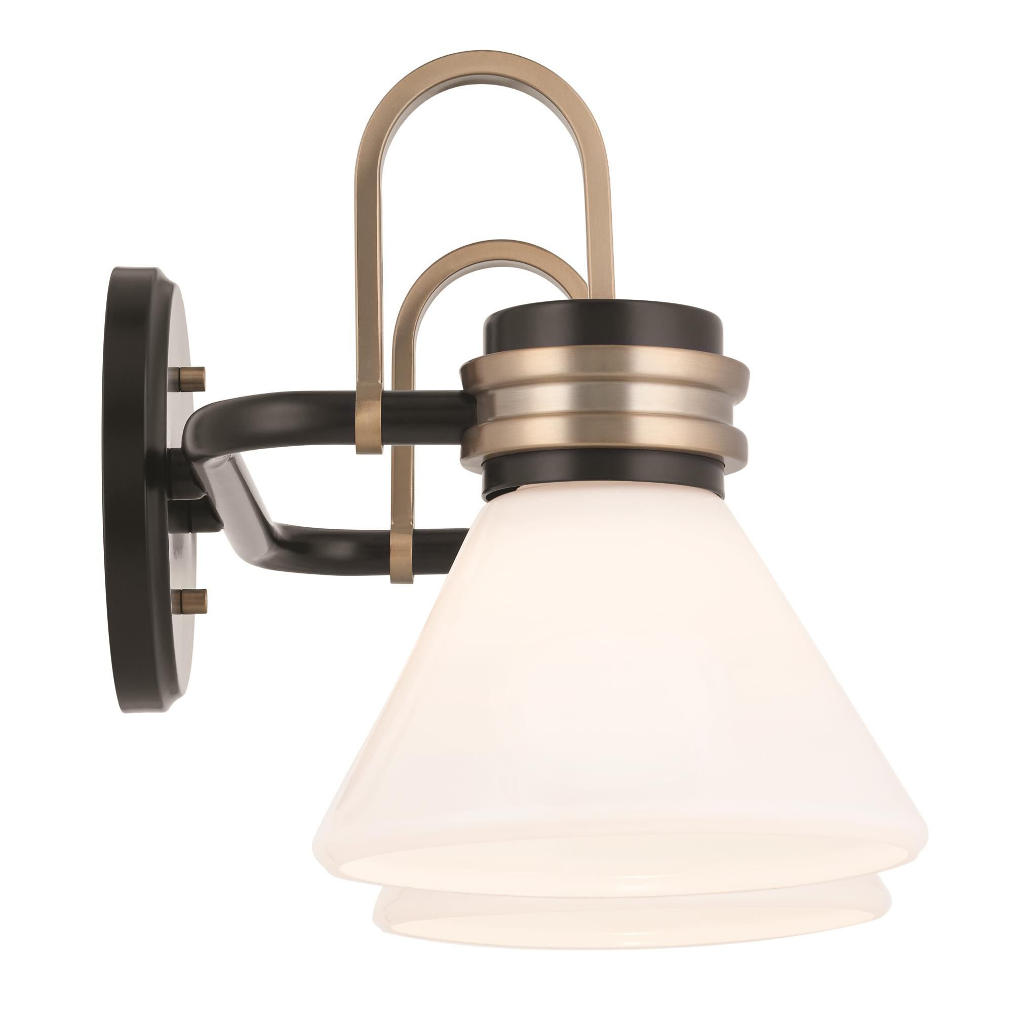 Shown in Black finish and Opal glass