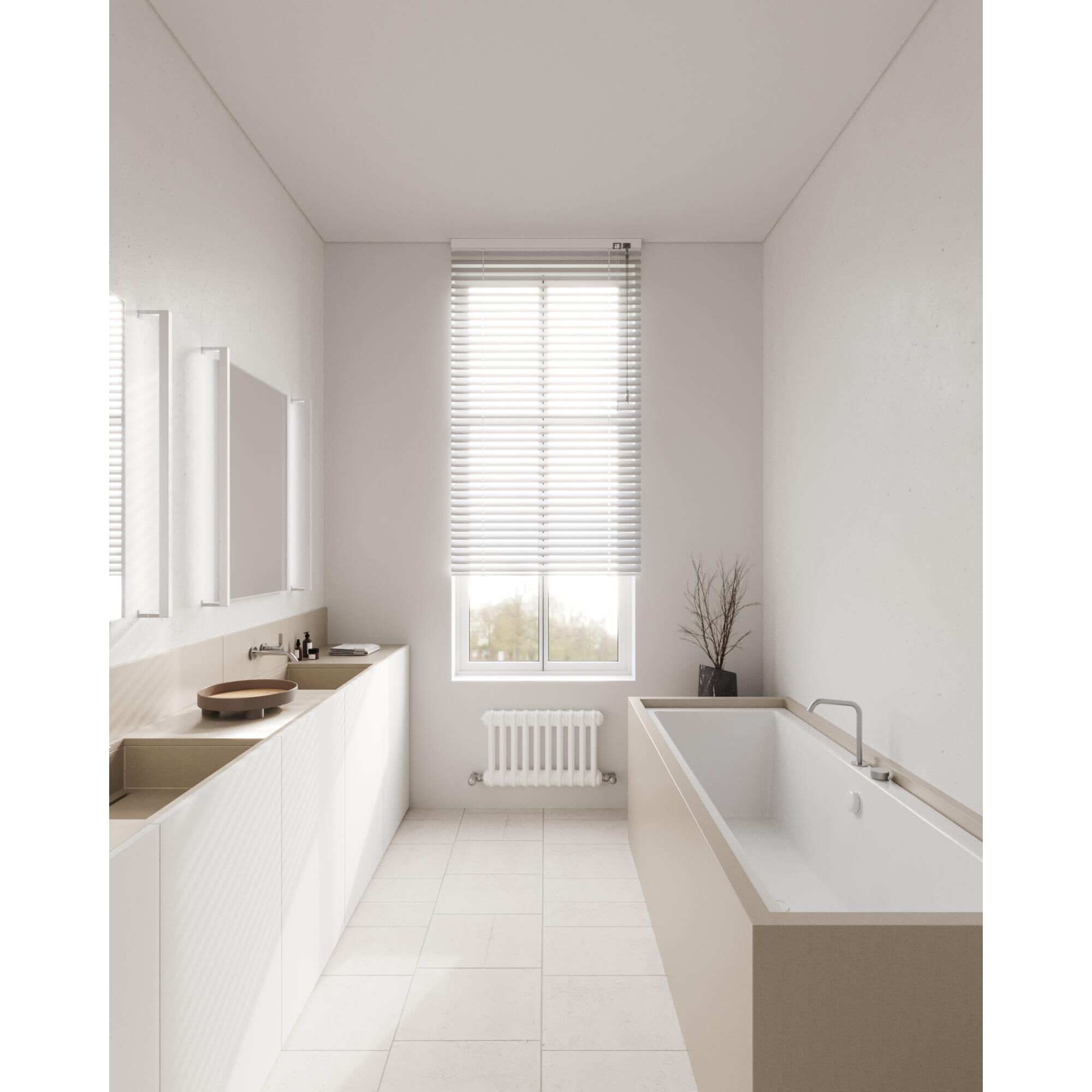 Shown in Satin White finish