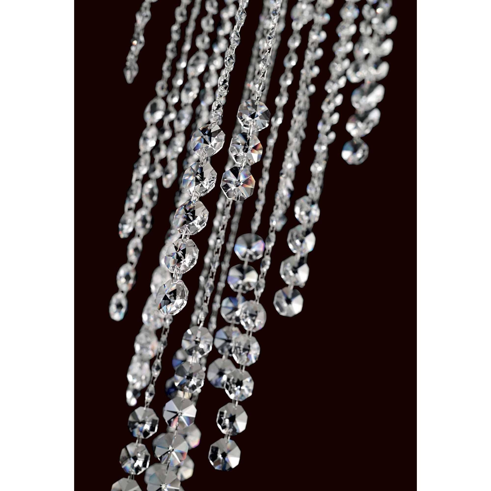 Shown in Polished Stainless Steel finish and Clear Optic crystal