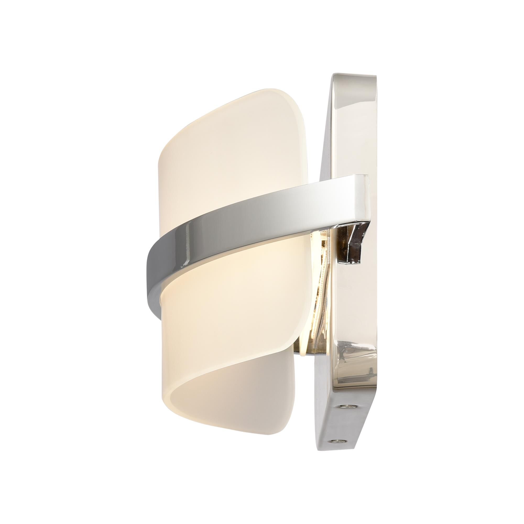 Shown in Chrome finish and Opal Etched glass