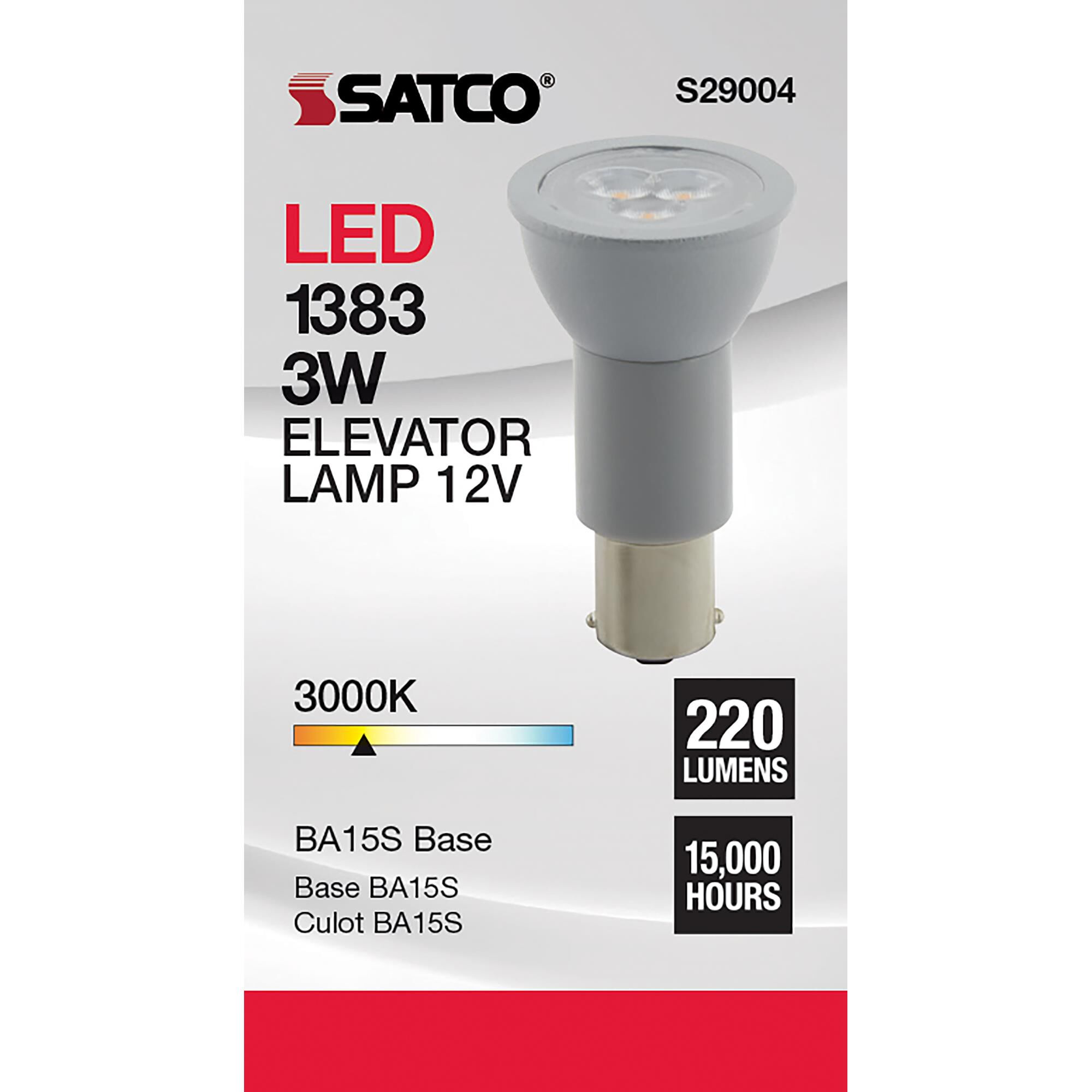 3 Watt 3000K R12 LED Light Bulb by Satco