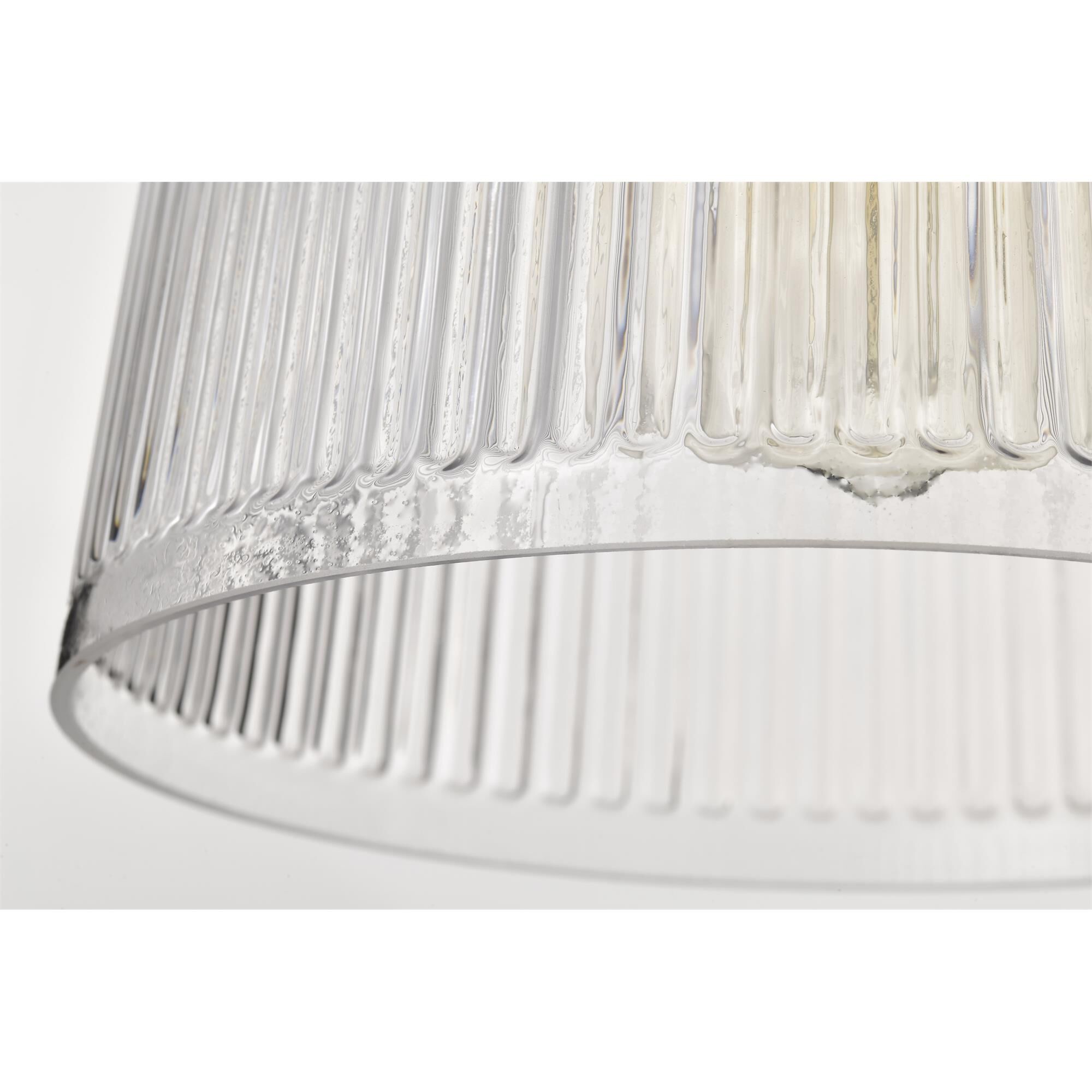 Shown in Matte Black finish and Clear Ribbed glass