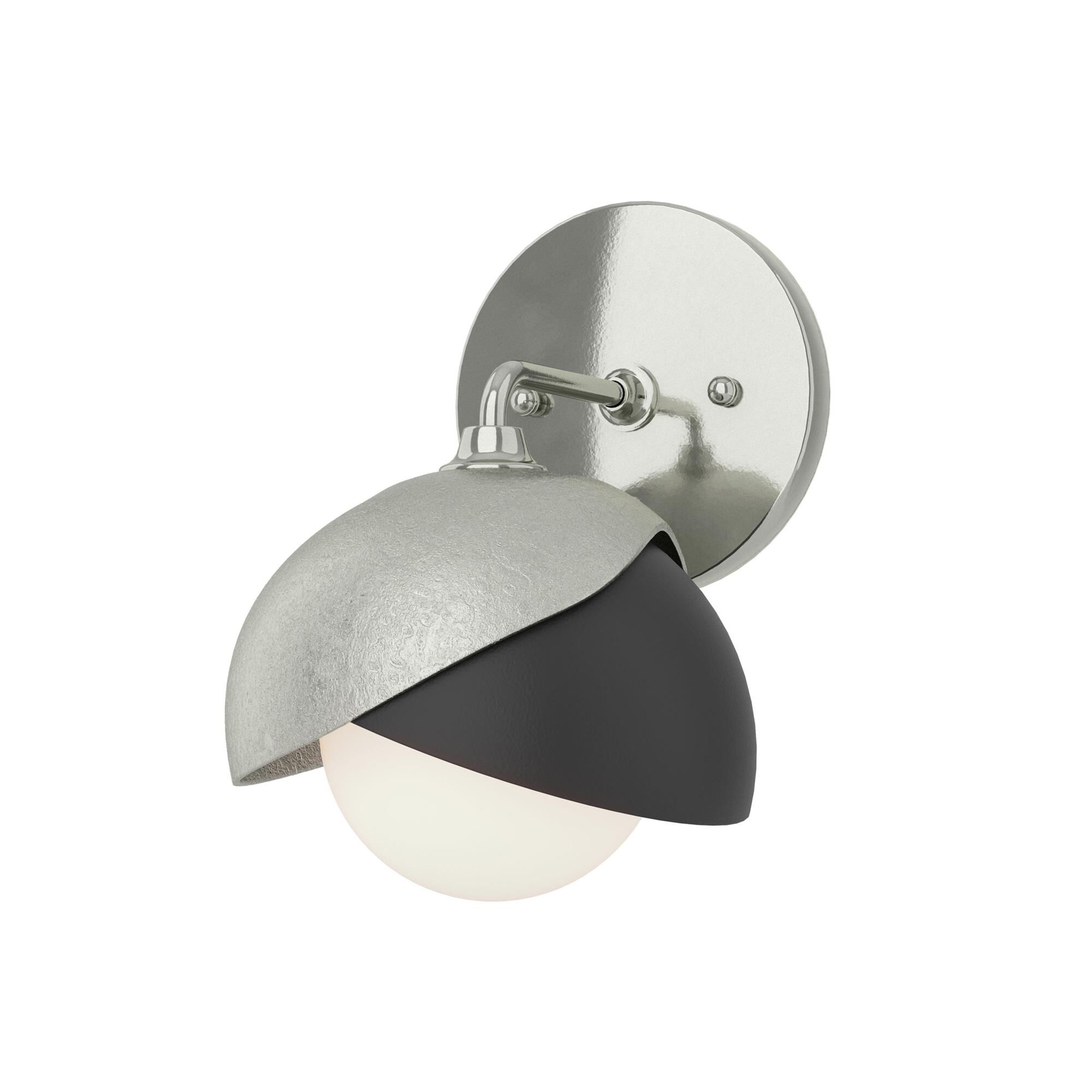 Shown in Sterling finish and Opal glass and Black (10) accent