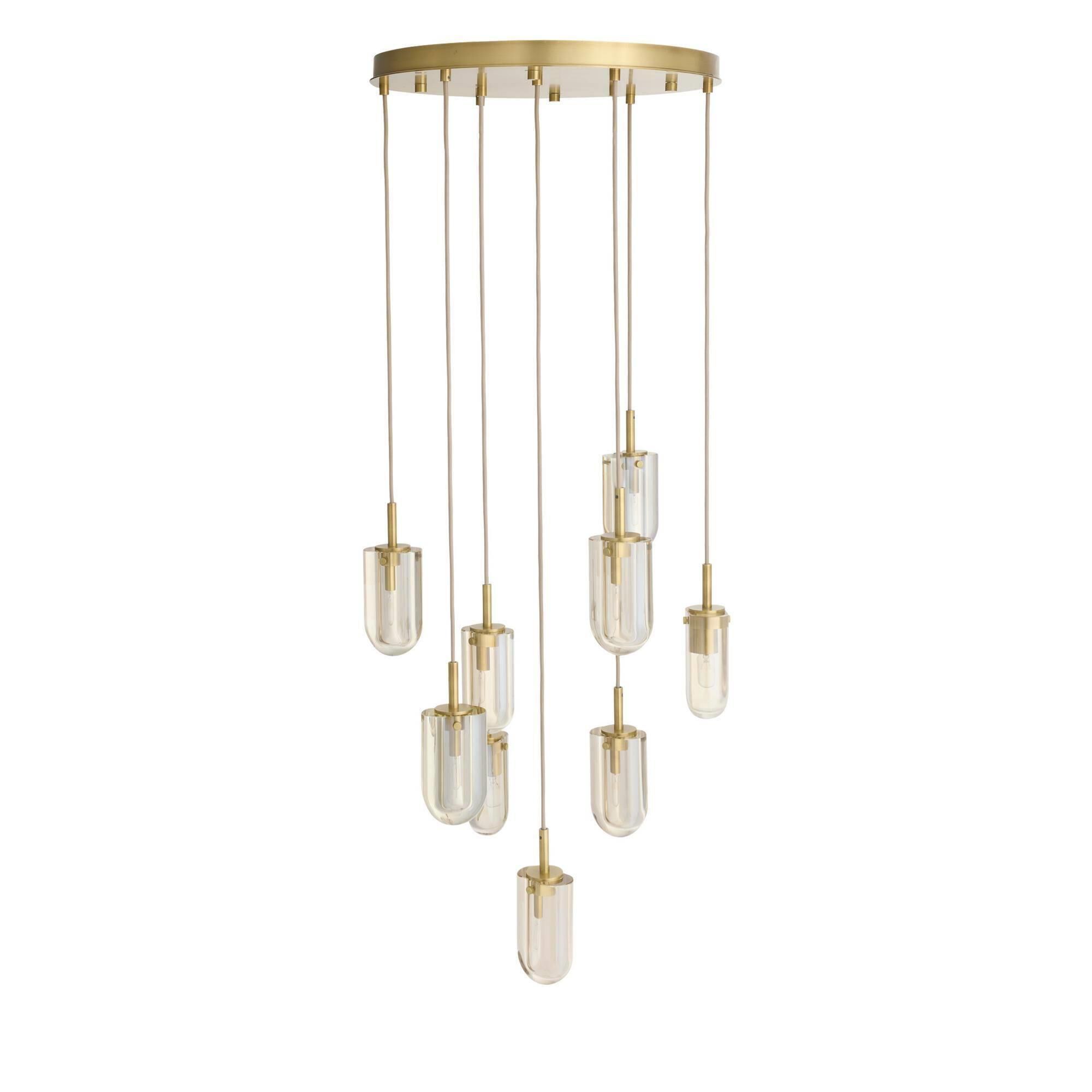 Shown in Champagne and Antique Brass finish