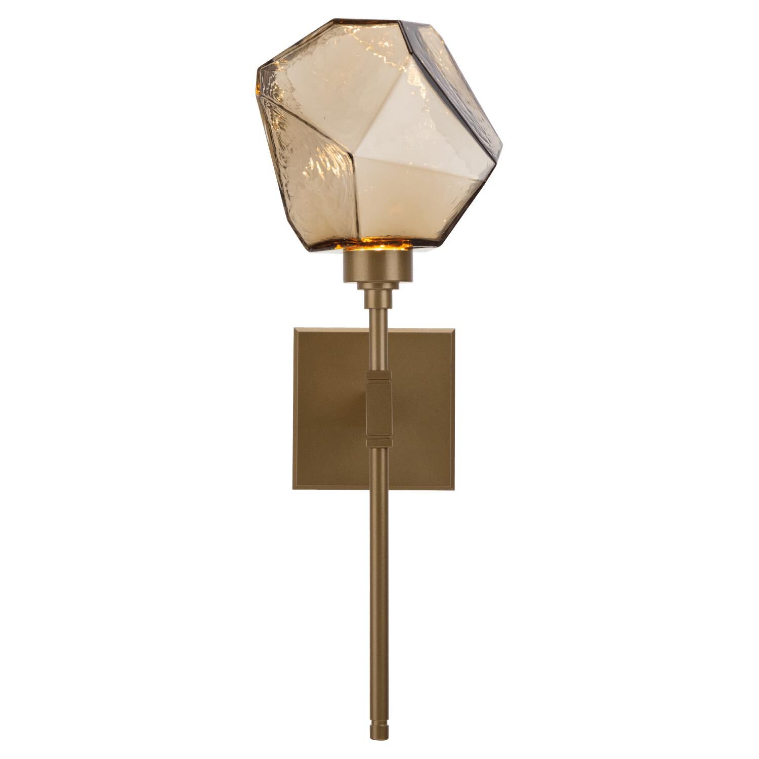 Shown in Gilded Brass finish and Bronze glass