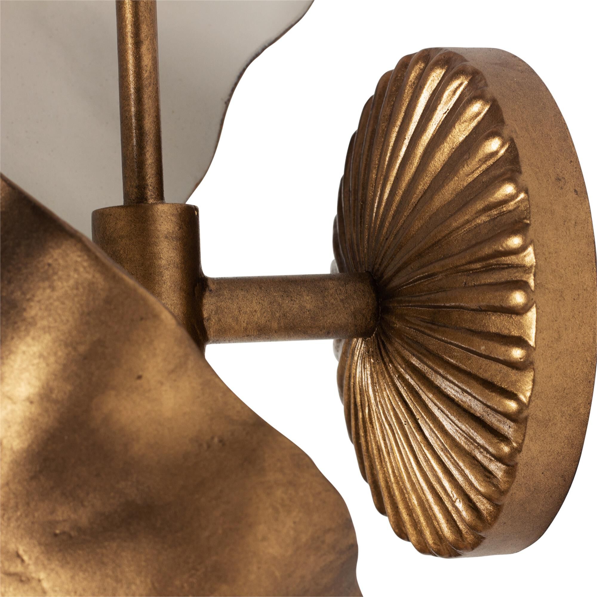Shown in Pearlized Antique Brass and White finish