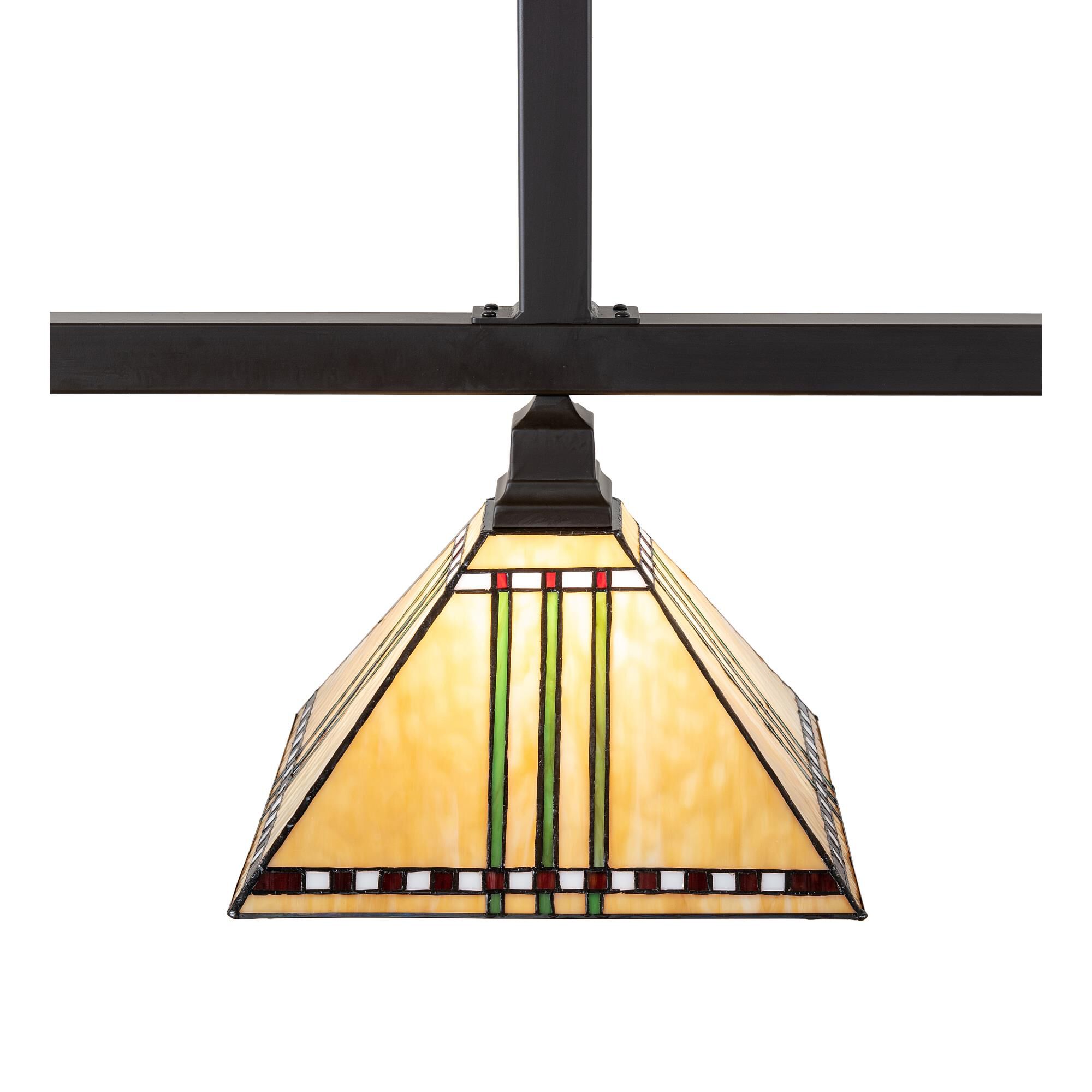 Shown in Oil Rubbed Bronze finish and Sunflower glass