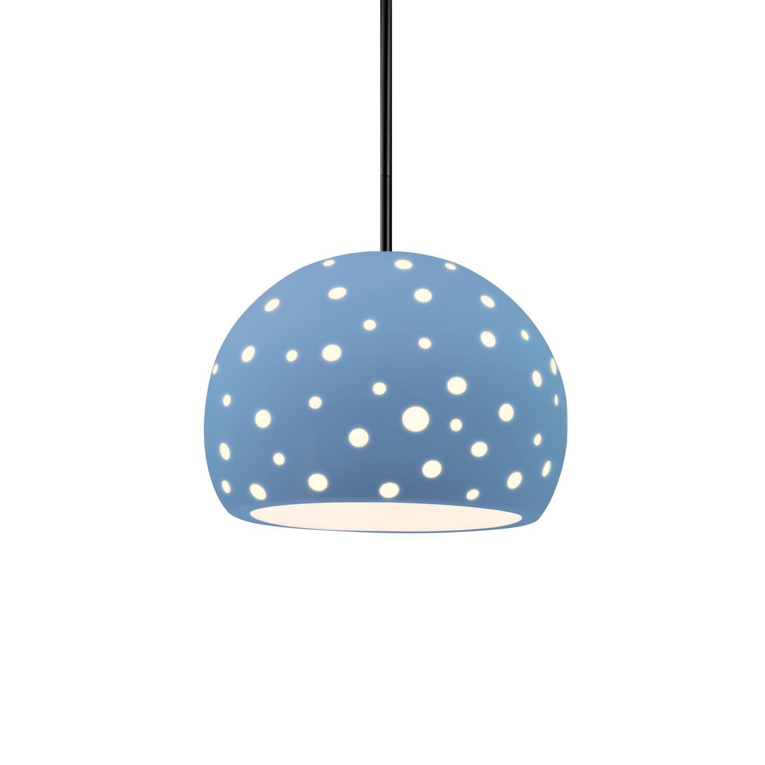 Perforated Globe 10 Inch Large Pendant by Justice Design Group