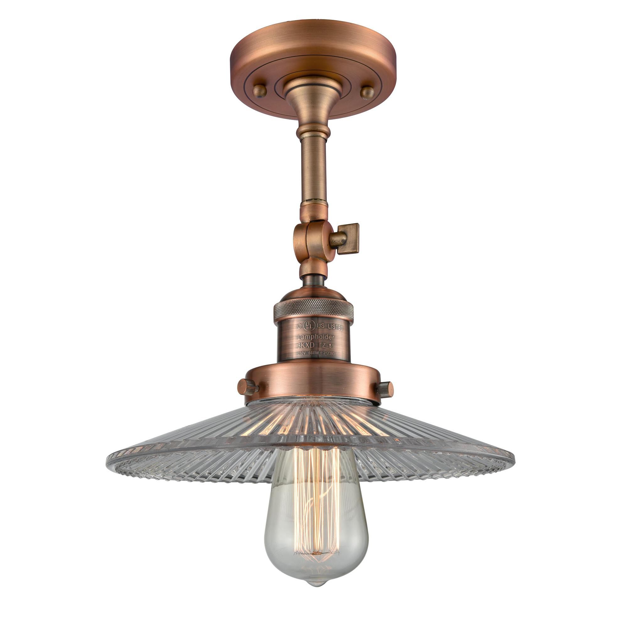 Bruno Marashlian Halophane 8 Inch 1 Light Semi Flush Mount by Innovations Lighting